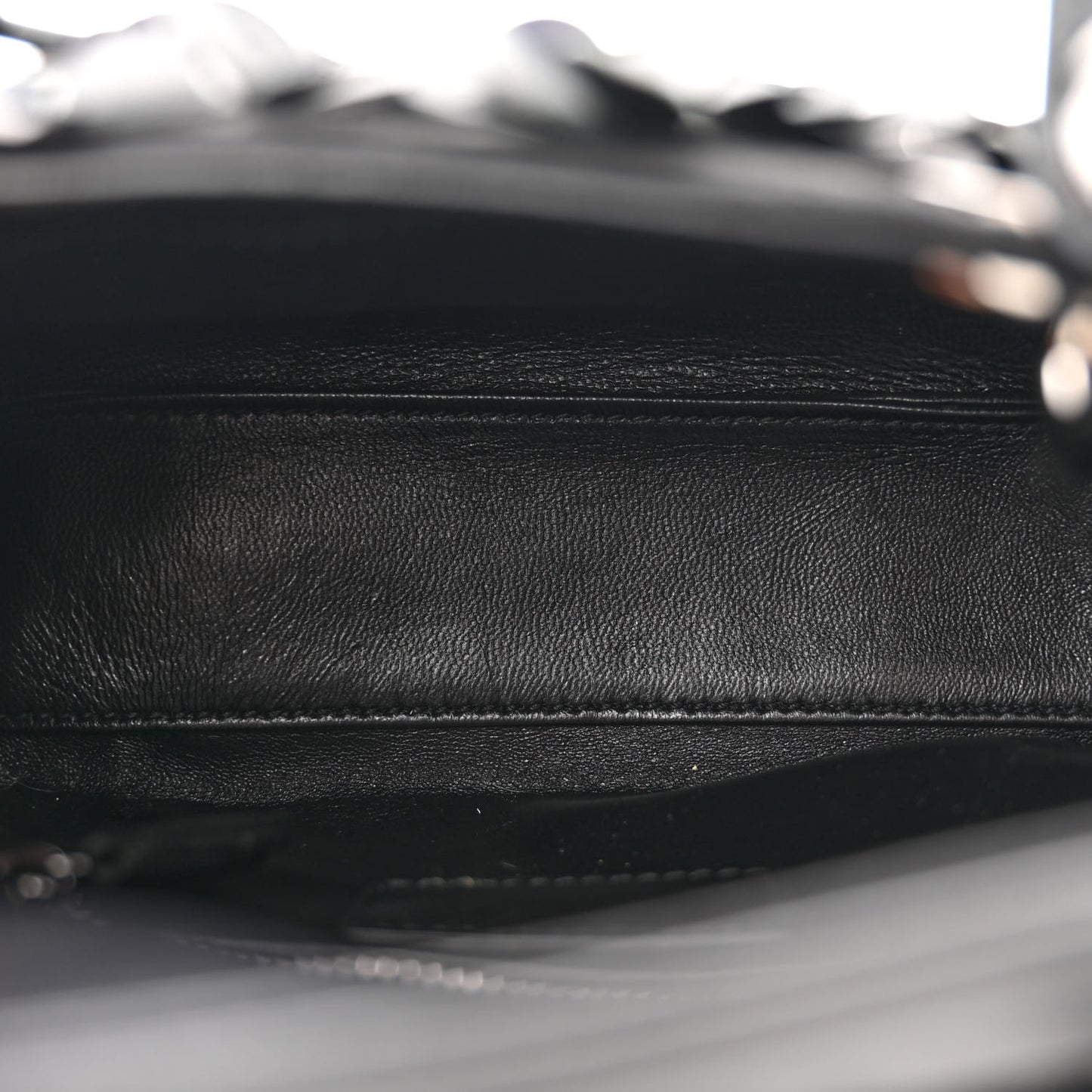 Lambskin Satin Sequin Floral Mini Lady Dior Black