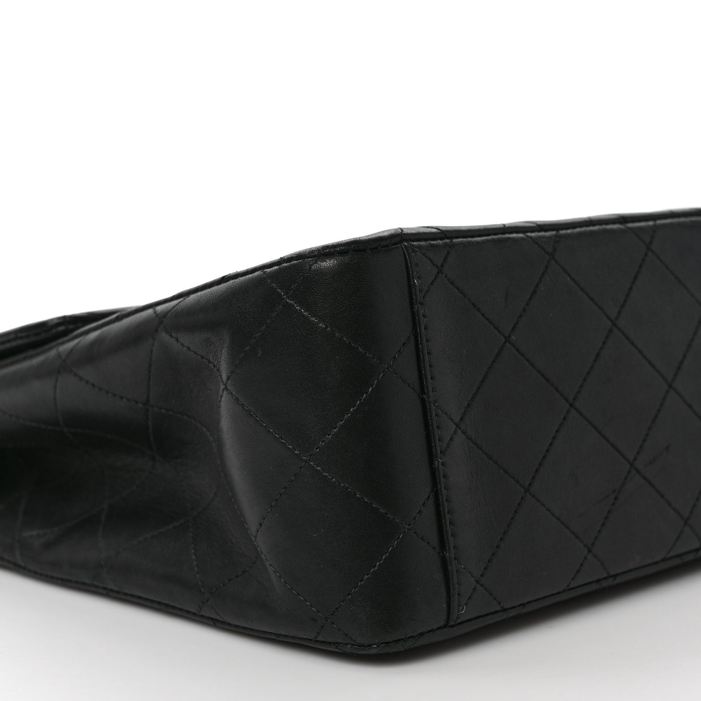 Lambskin Quilted XL Jumbo Single Flap Black