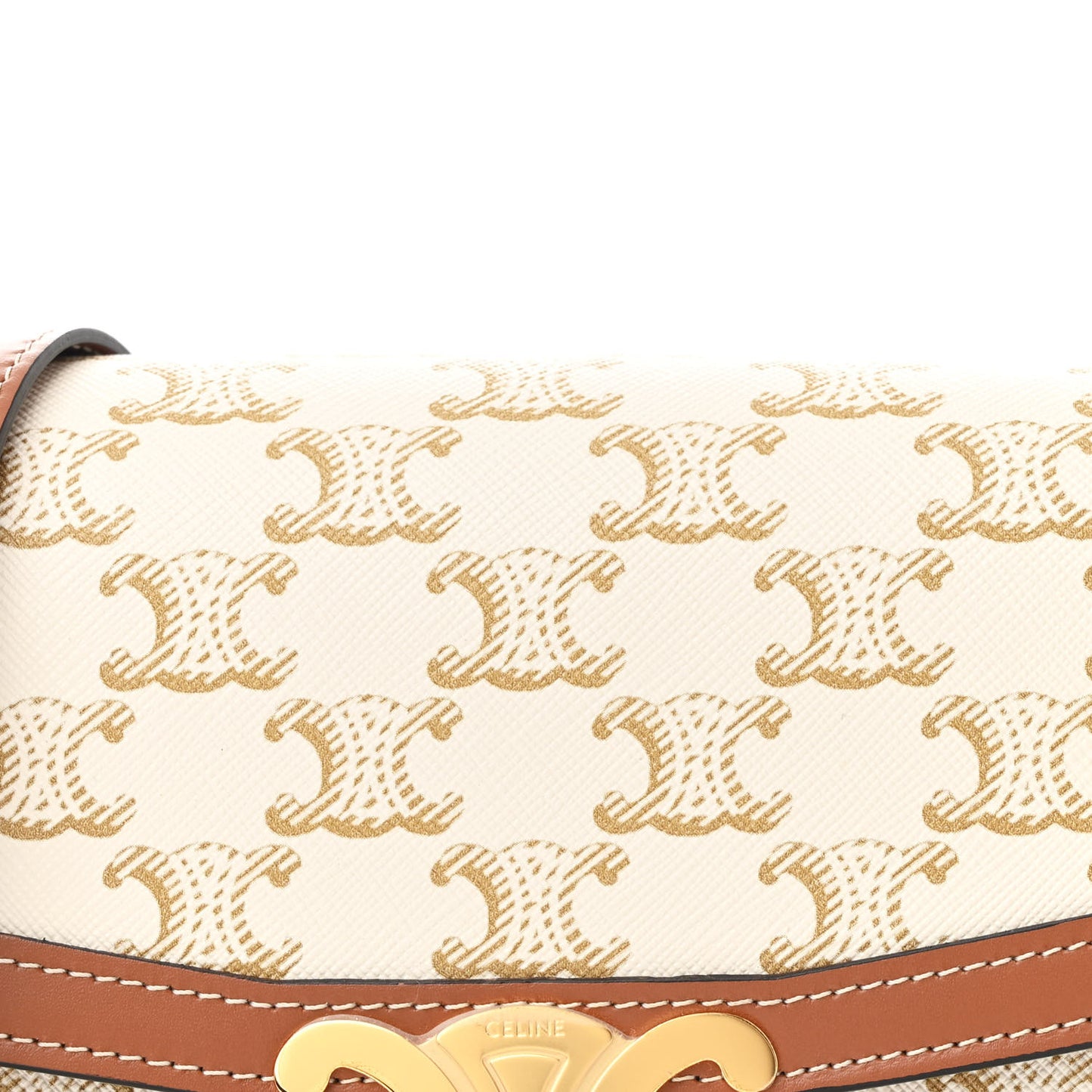 Calfskin Triomphe Canvas Teen Triomphe White