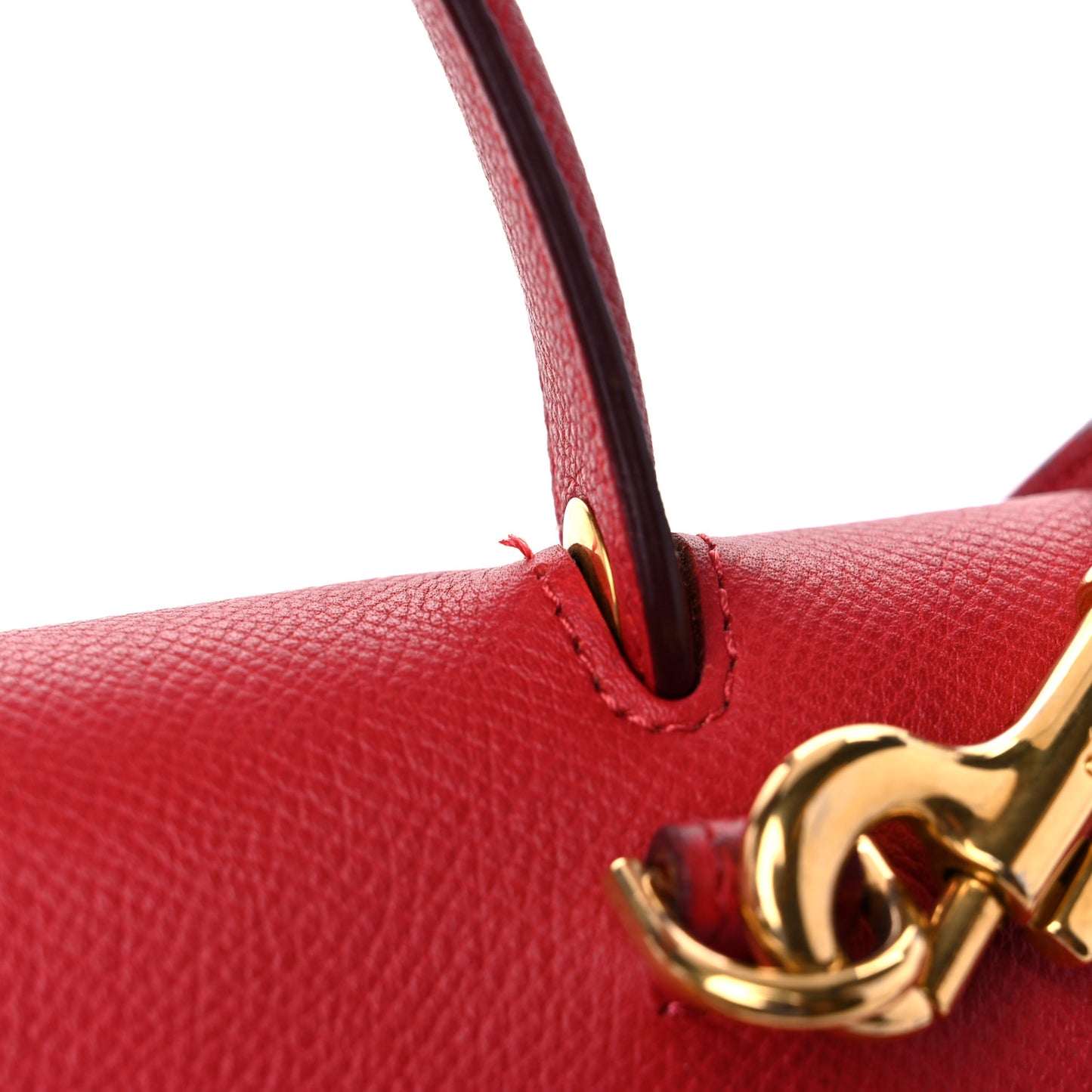 Grained Calfskin Mini Belt Bag Coquelicot