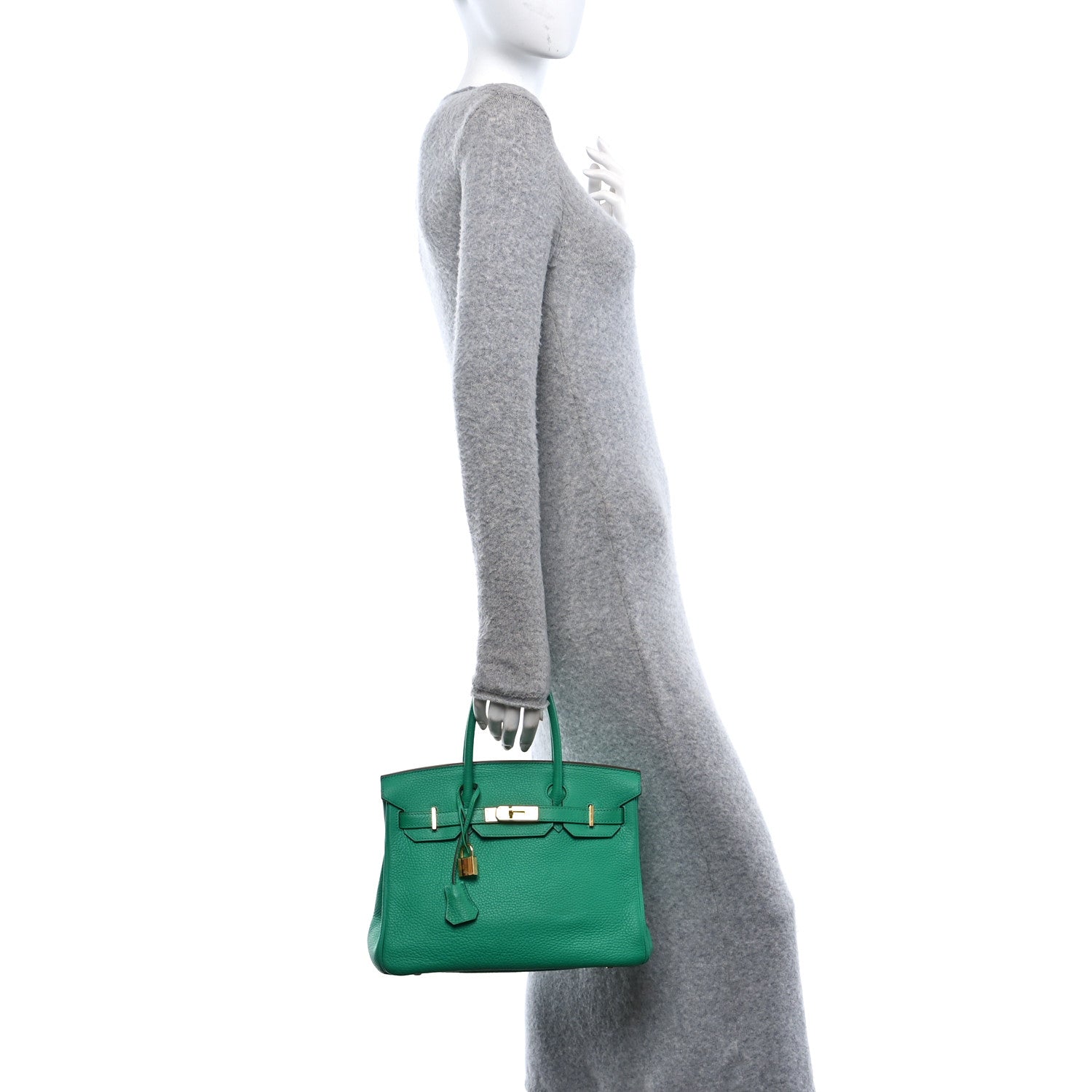 Hermes Taurillon Clemence Birkin 30 Menthe 2 of 12