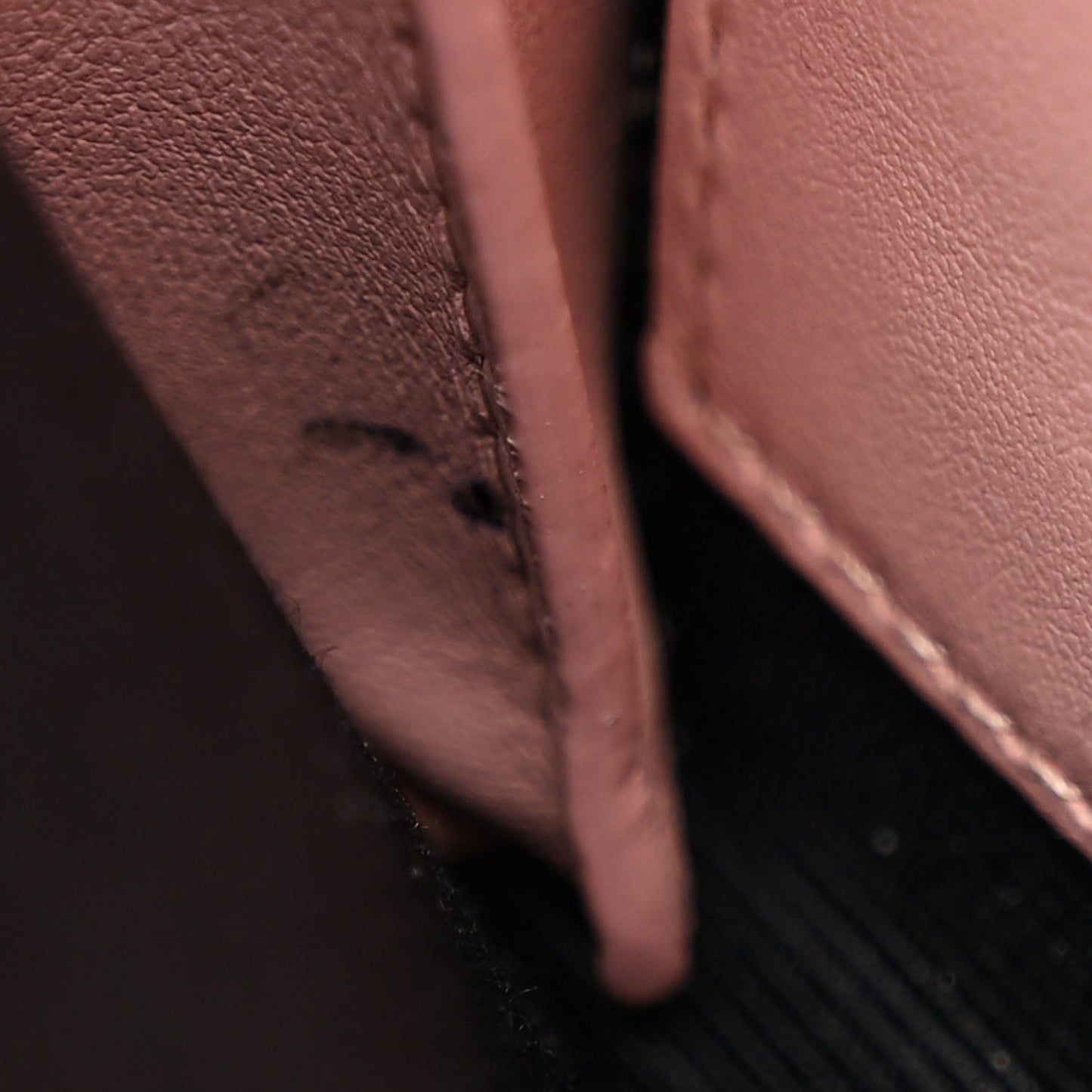 Lambskin Quilted Lola Chain Wallet Blush Pink