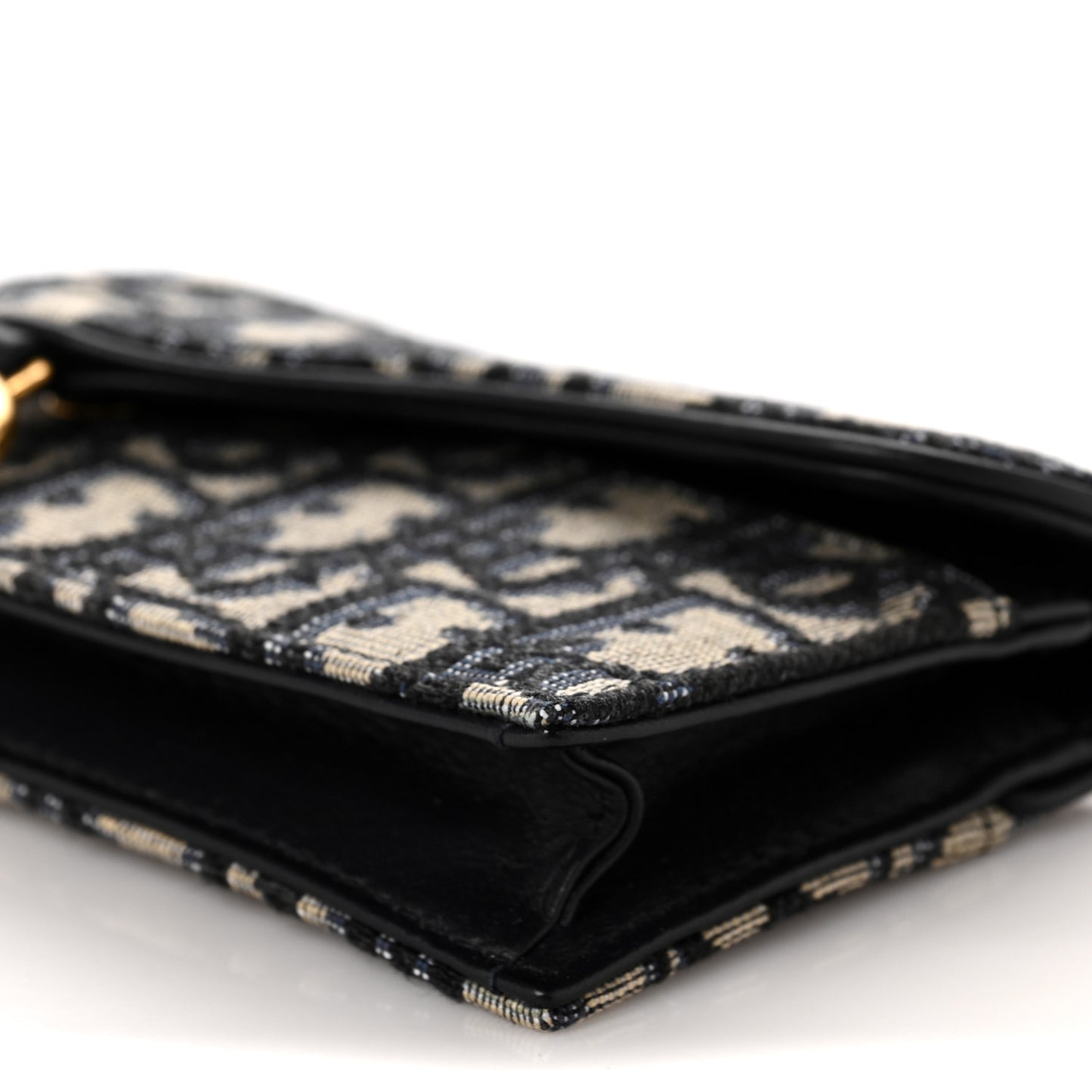 Oblique Saddle Card Holder Blue