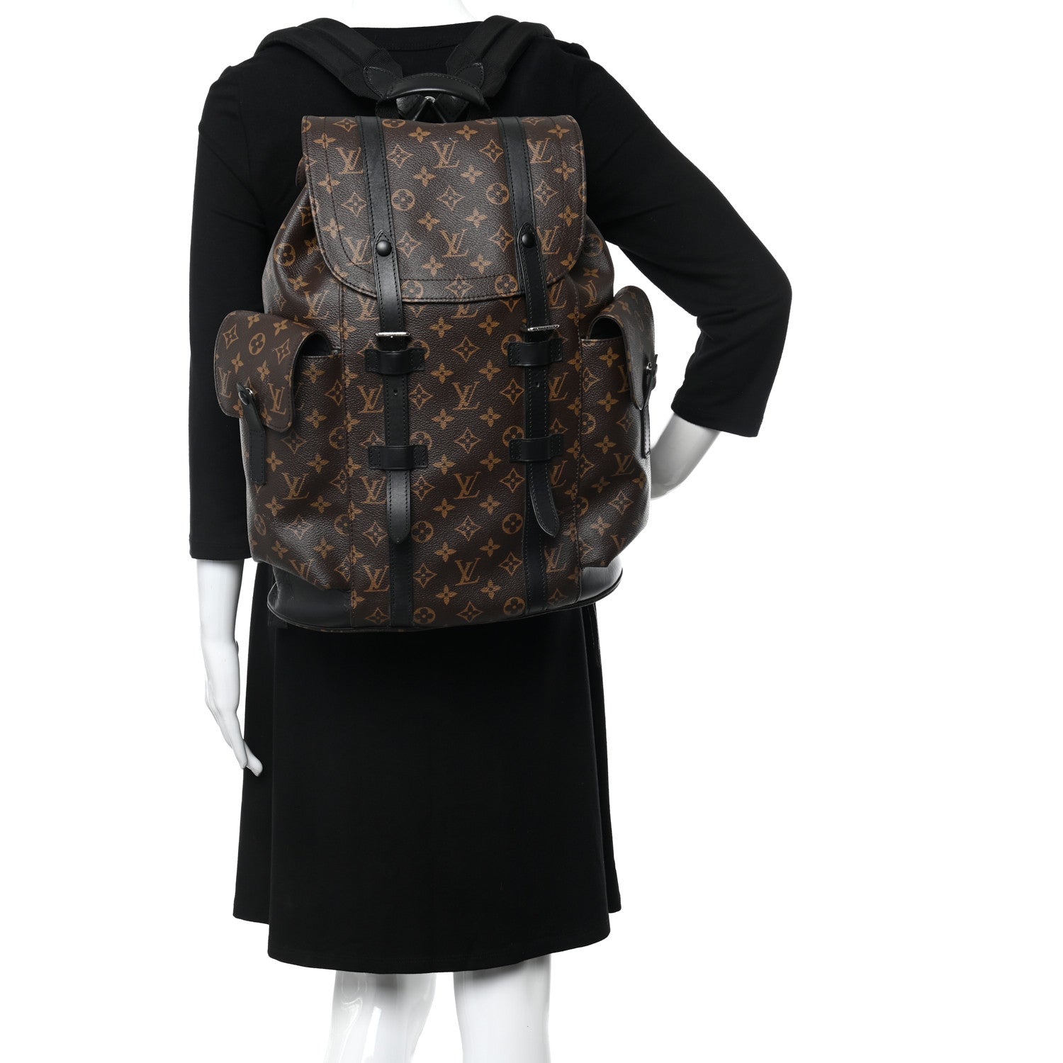 Louis Vuitton Monogram Macassar Christopher PM Backpack 2 of 13