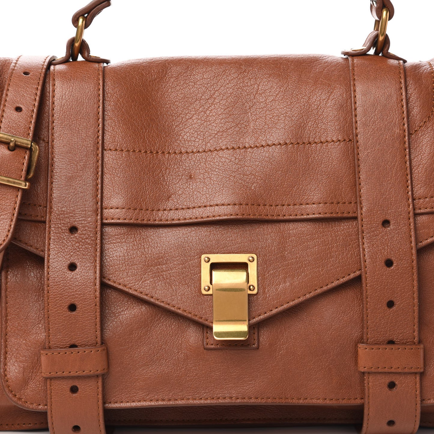 Lambskin Medium PS1 Satchel Saddle