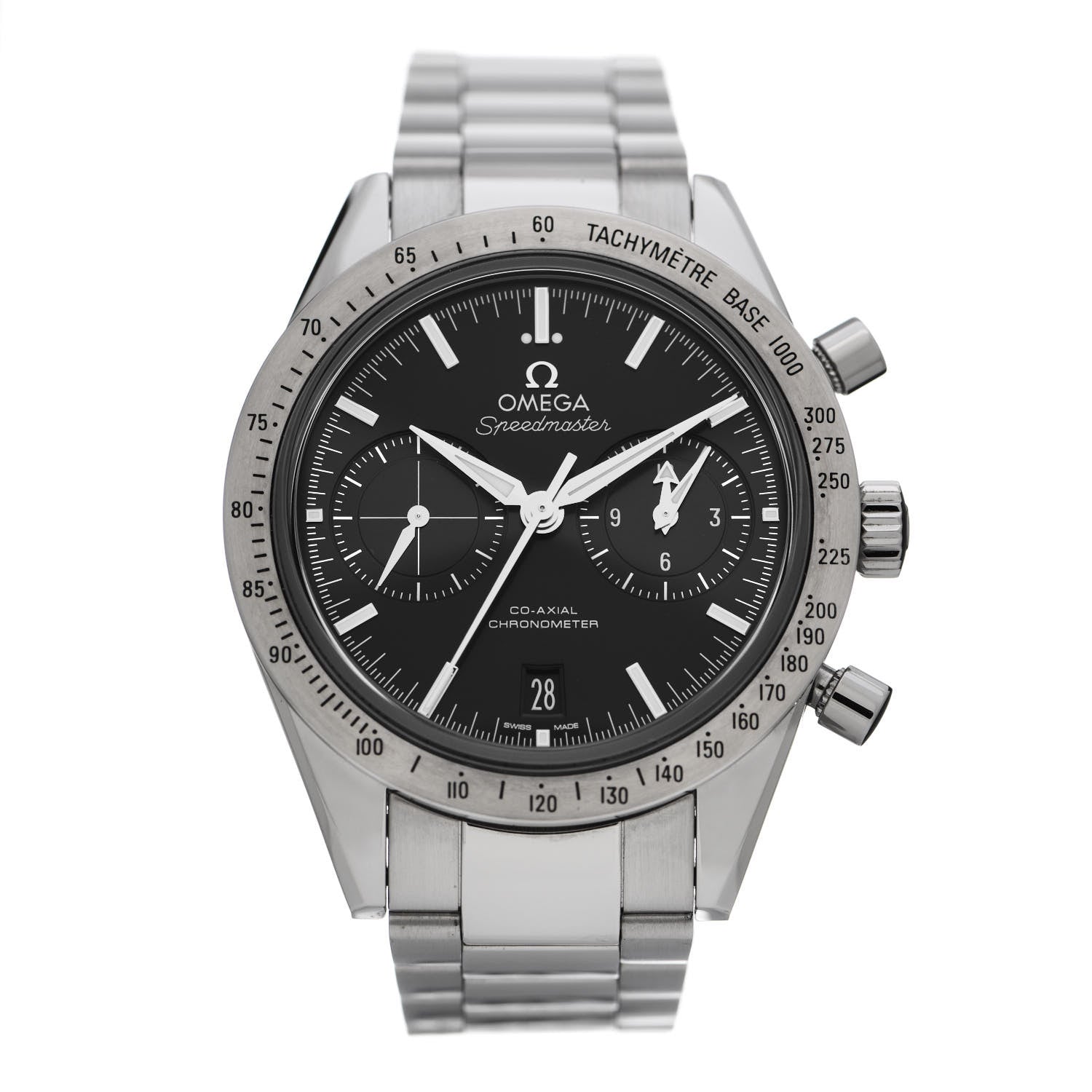 Omega Stainless Steel 41mm Speedmaster 57 Co-Axial Chronometer Automatic Watch Black 331.10.42.51.01.001 1 of 5