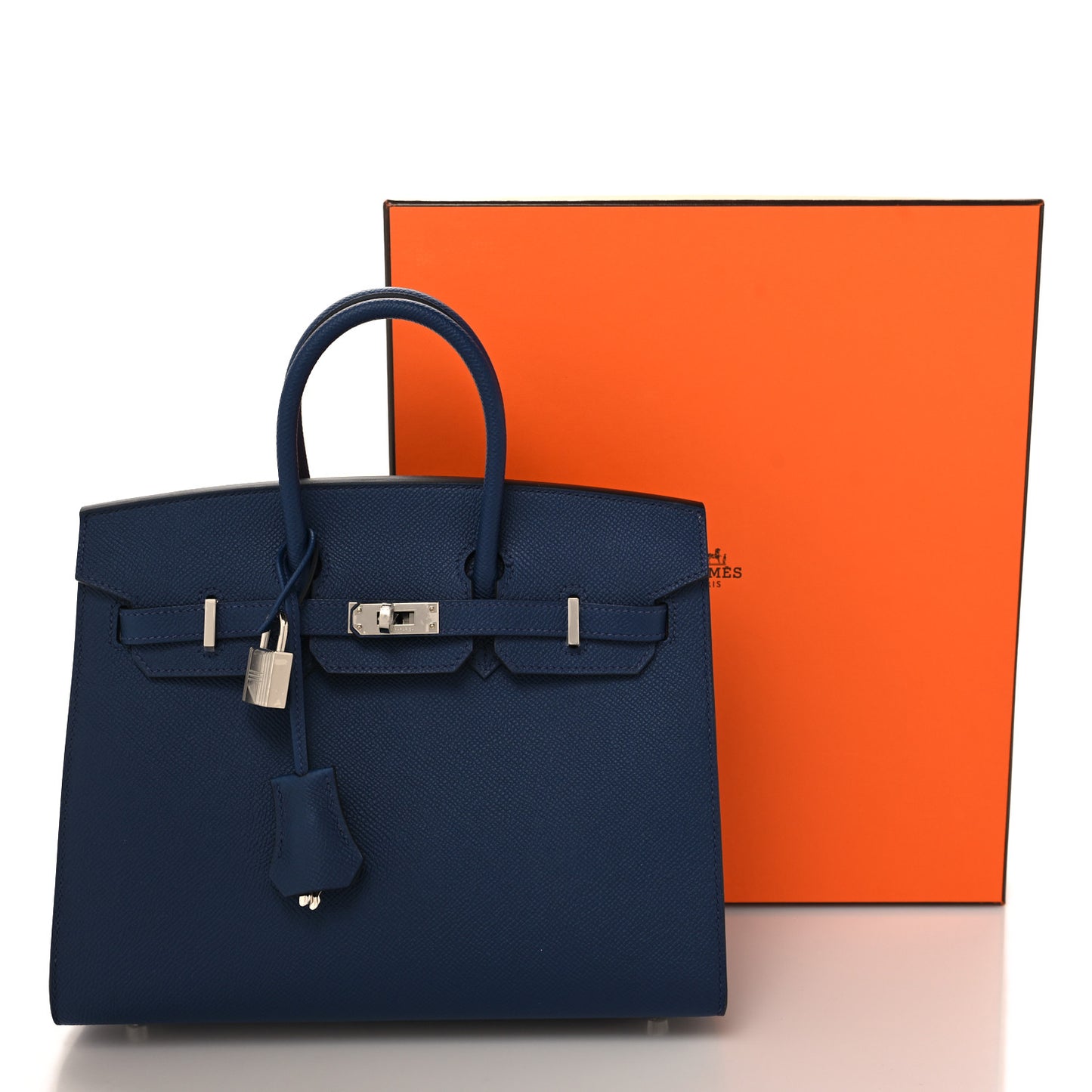 Epsom Birkin Sellier 25 Bleu Navy