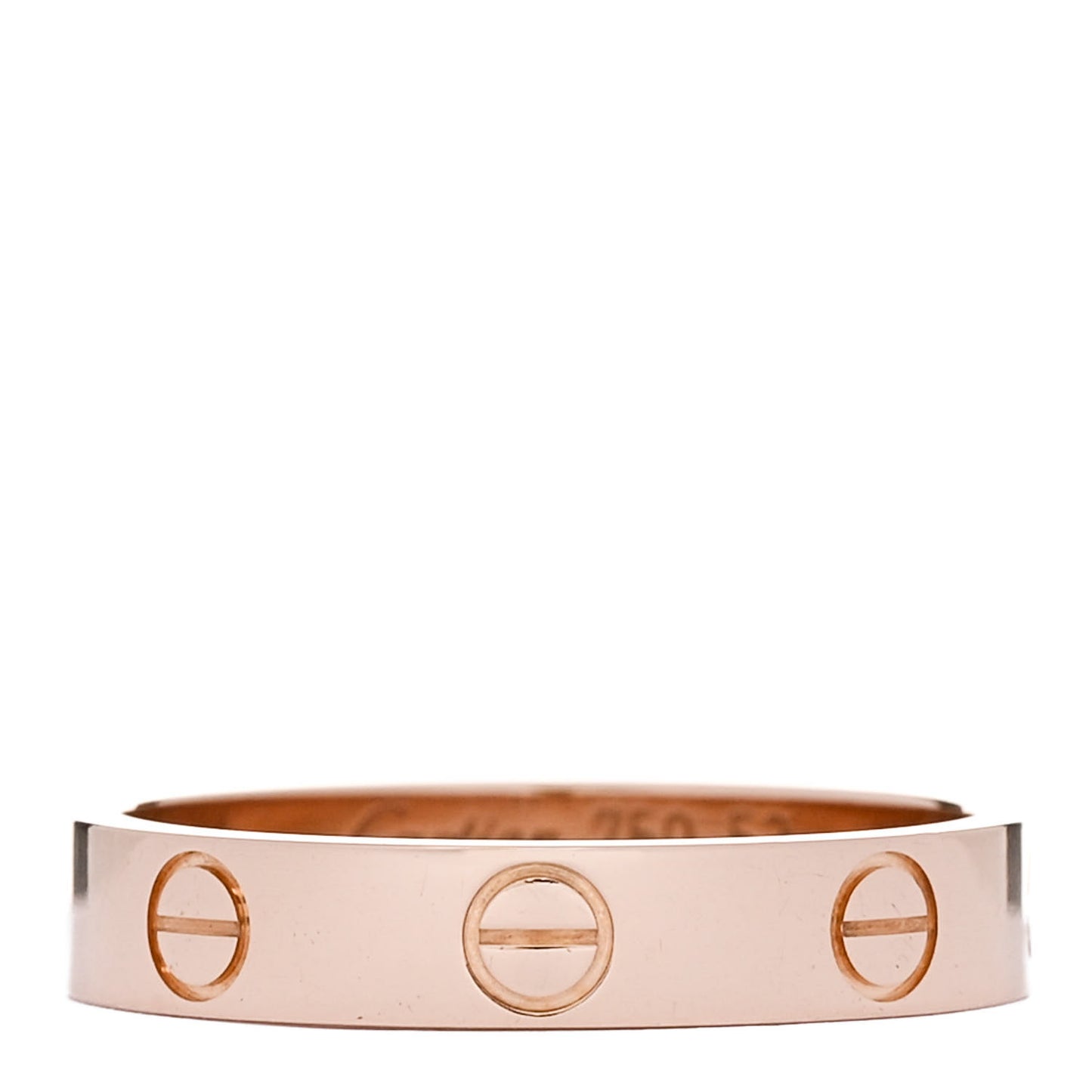 18K Pink Gold 3.5mm LOVE Wedding Band Ring 52 6