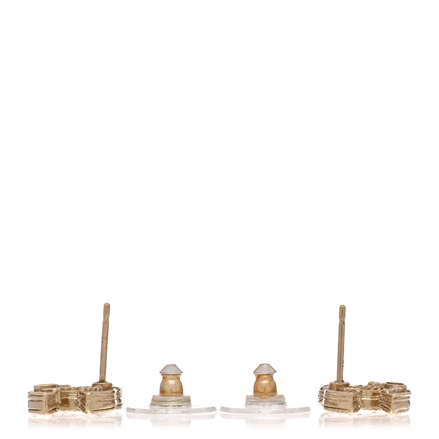 Chanel Crystal Pearl CC Earrings Gold 3 of 6