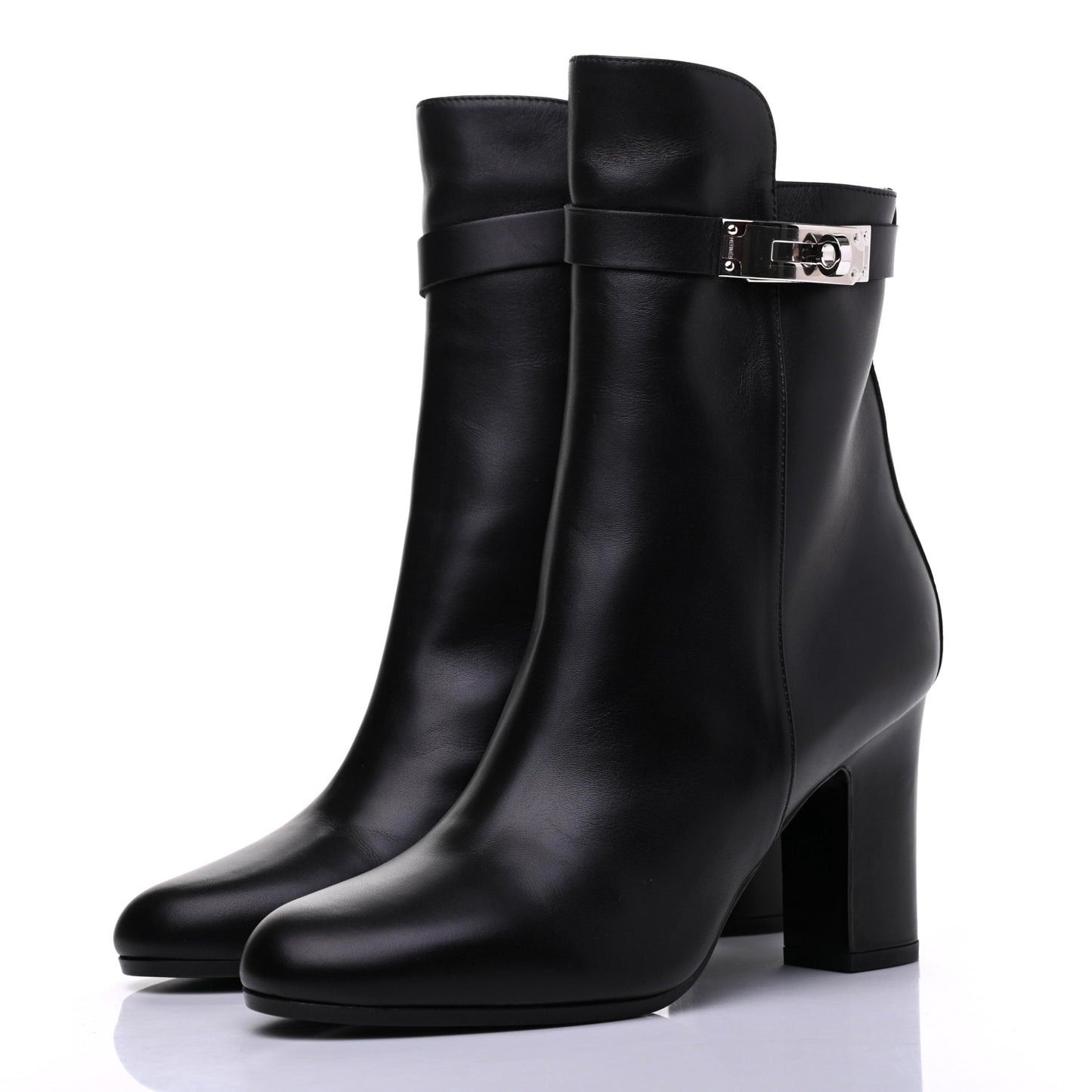 Calfskin Joueuse Ankle Boots 37 Black