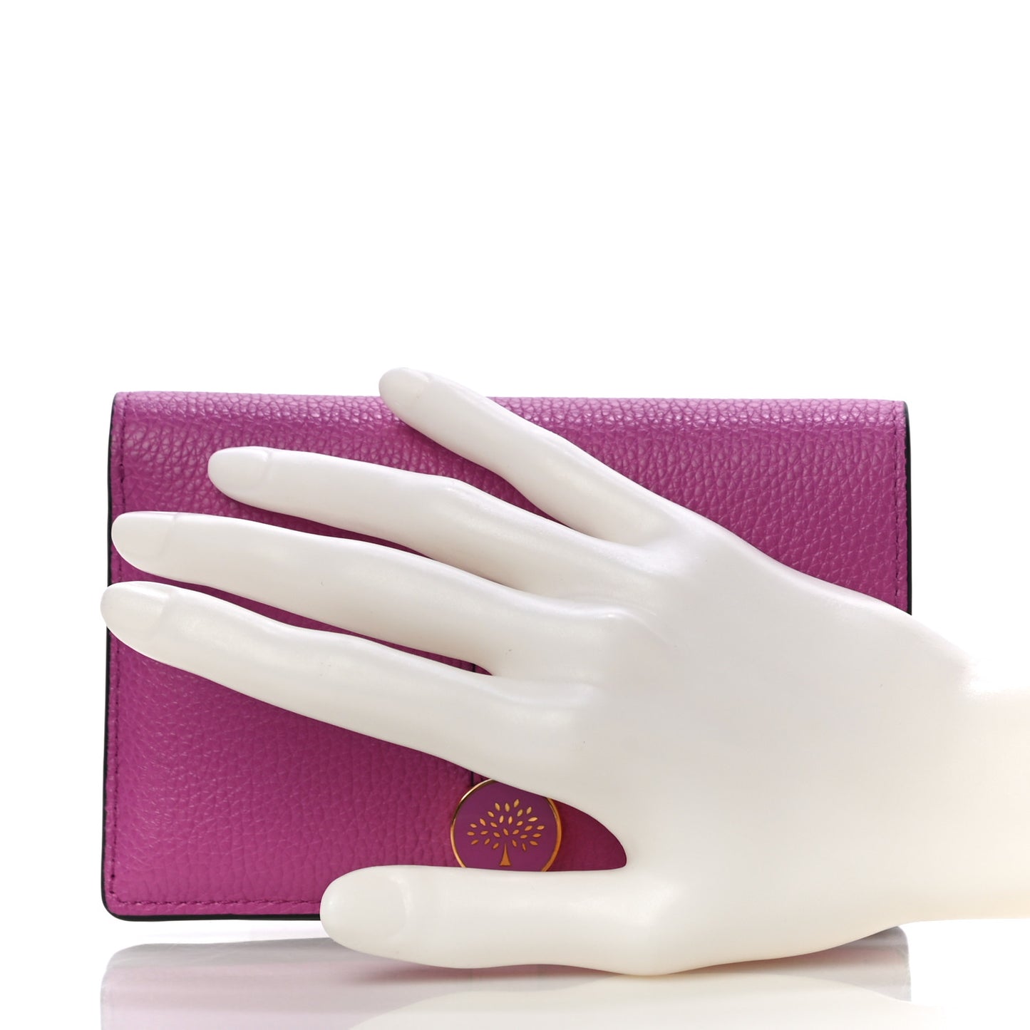 Cross Grain Calfskin Tree Wallet Pink