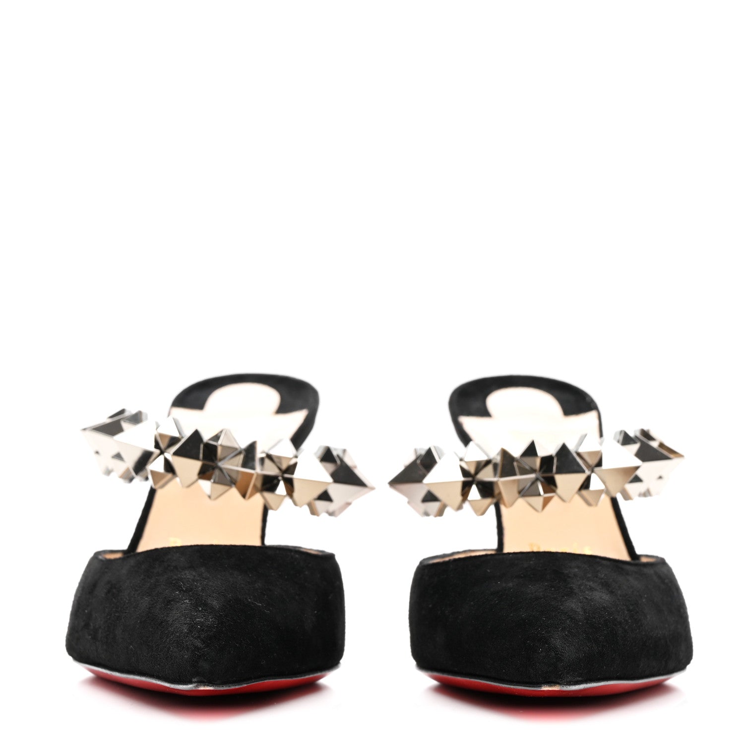 Christian Louboutin Veau Velours Specchio Planet Choc 80 Mule 39 Black 2 of 7