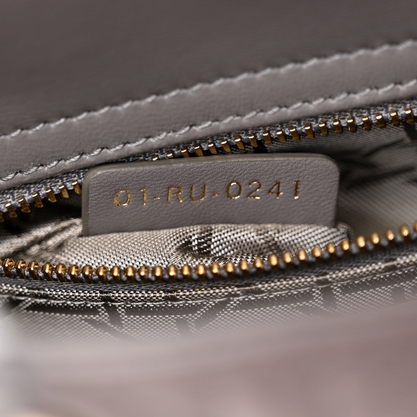 Lambskin Cannage Small My ABCDior Lady Dior Grey