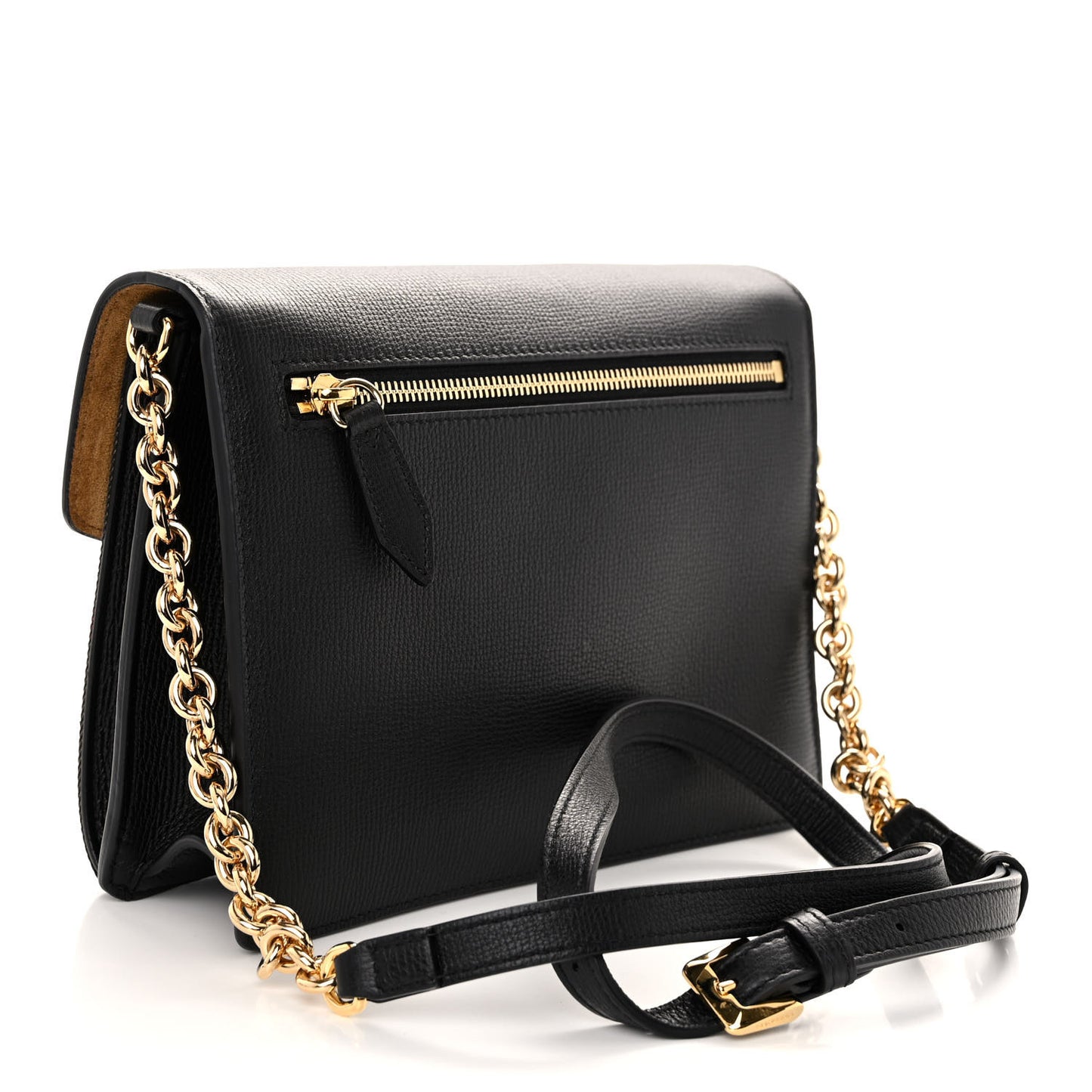 Derby Calfskin House Check Small Macken Crossbody Bag Black
