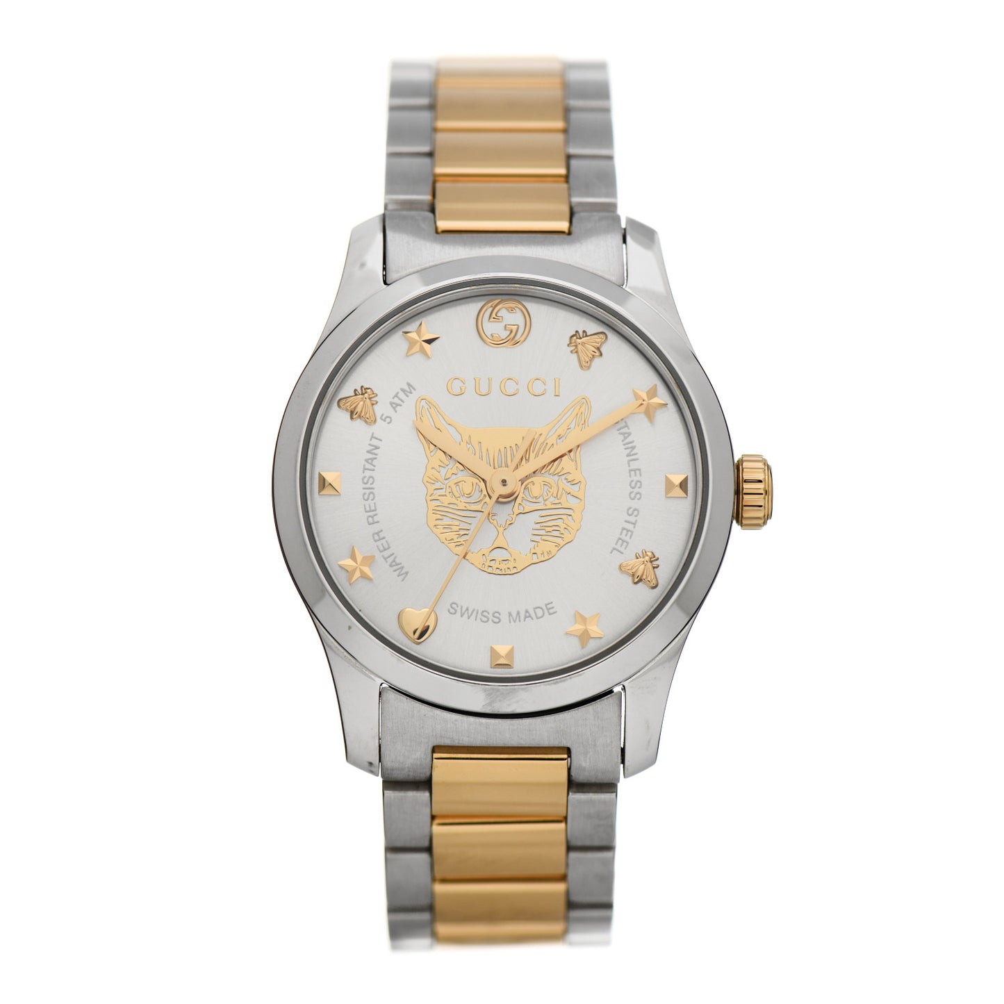 Stainless Steel 27mm G-Timeless Two Tone Cat Quartz Watch