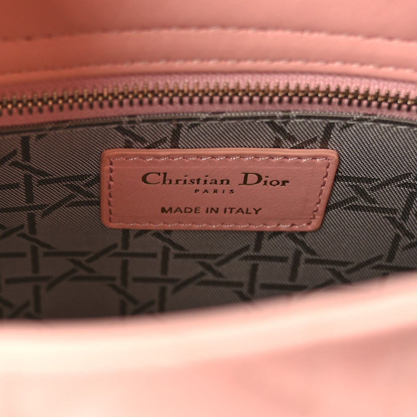 Lambskin Cannage Small My ABCDior Lady Dior Rose Clair
