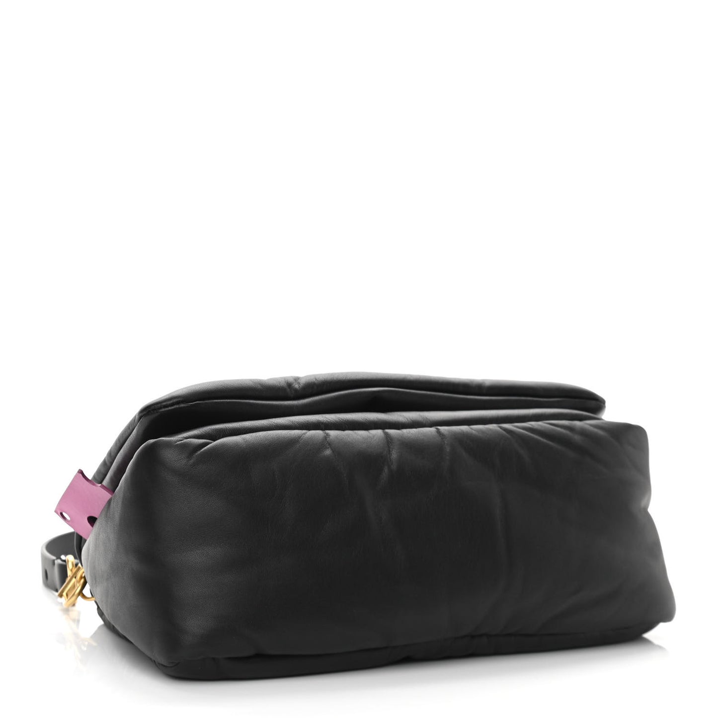 Calfskin Slouchy Nailed Clutch Black