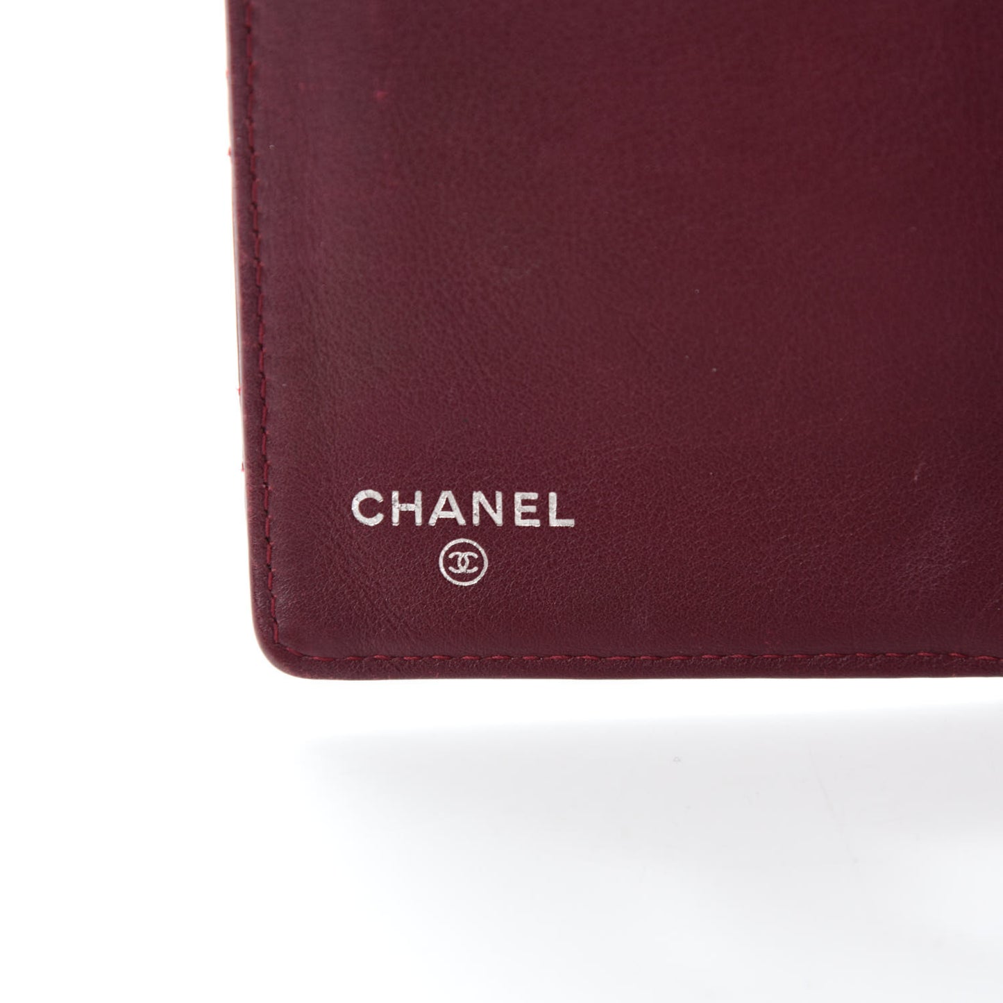 Patent Quilted Brilliant Yen Wallet Burgundy