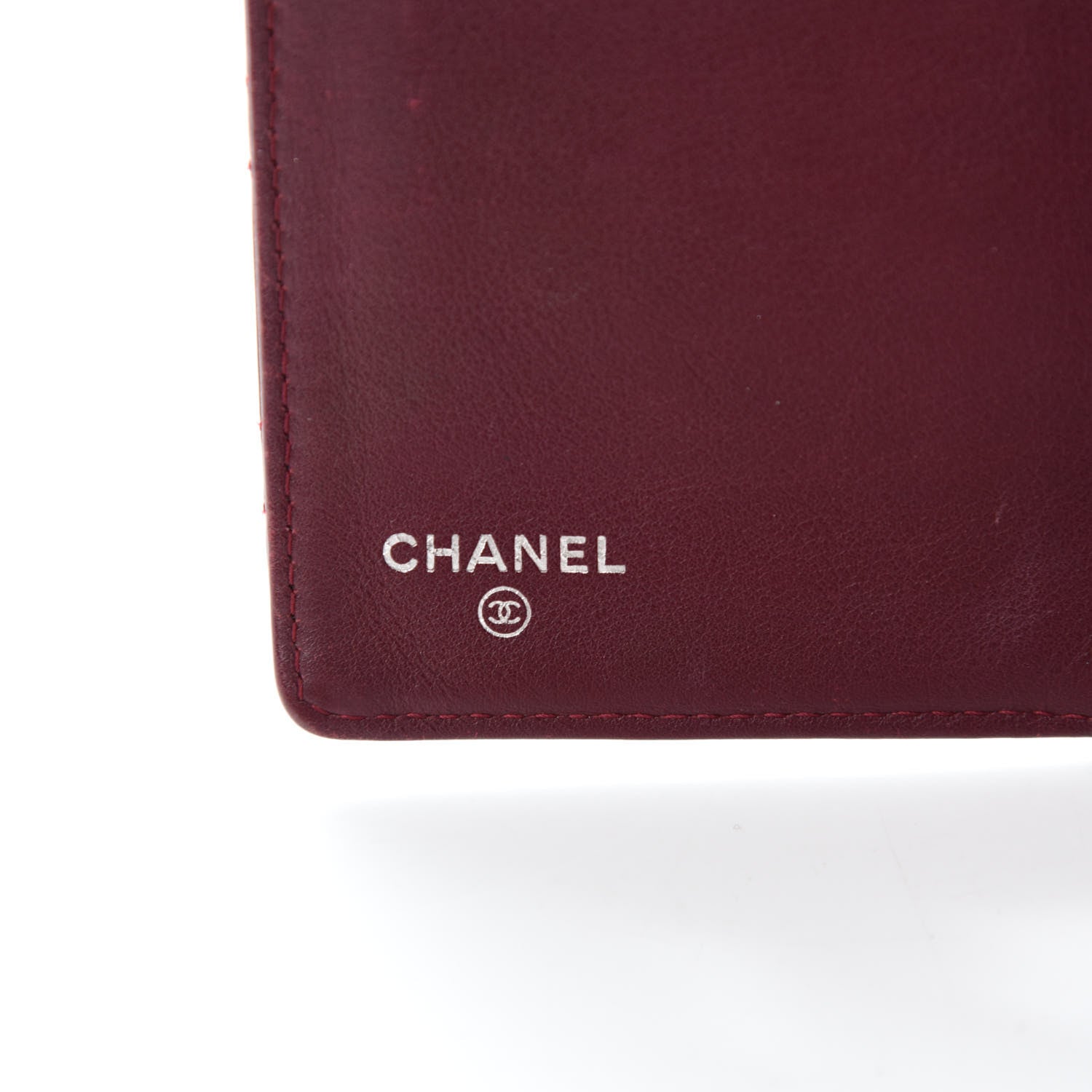 Chanel Patent Quilted Brilliant Yen Wallet Burgundy 7 of 10
