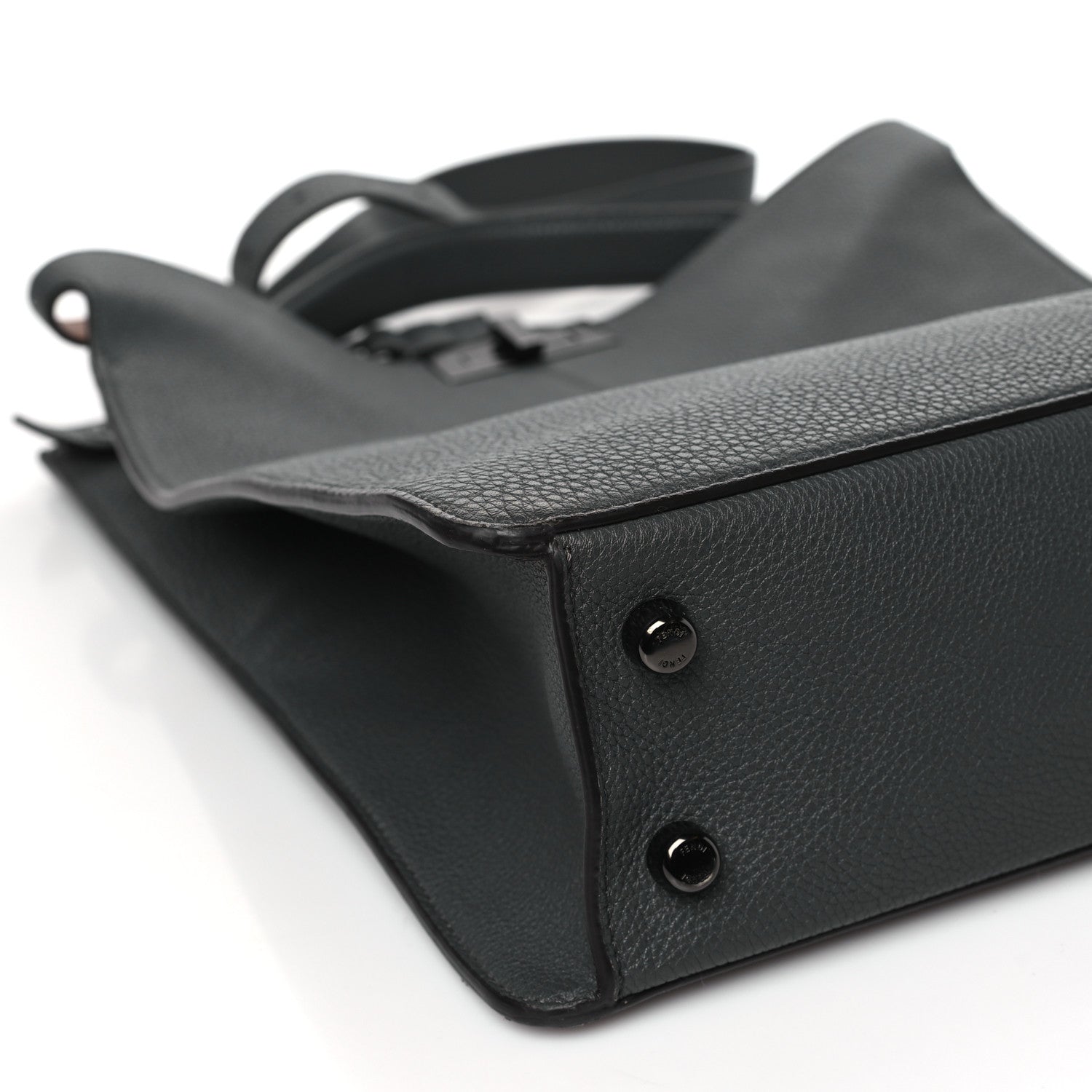 Fendi Cuoio Romano Large I SEE U Peekaboo X-Lite Tote Asfalto Praline Tobacco Moro 8 of 11