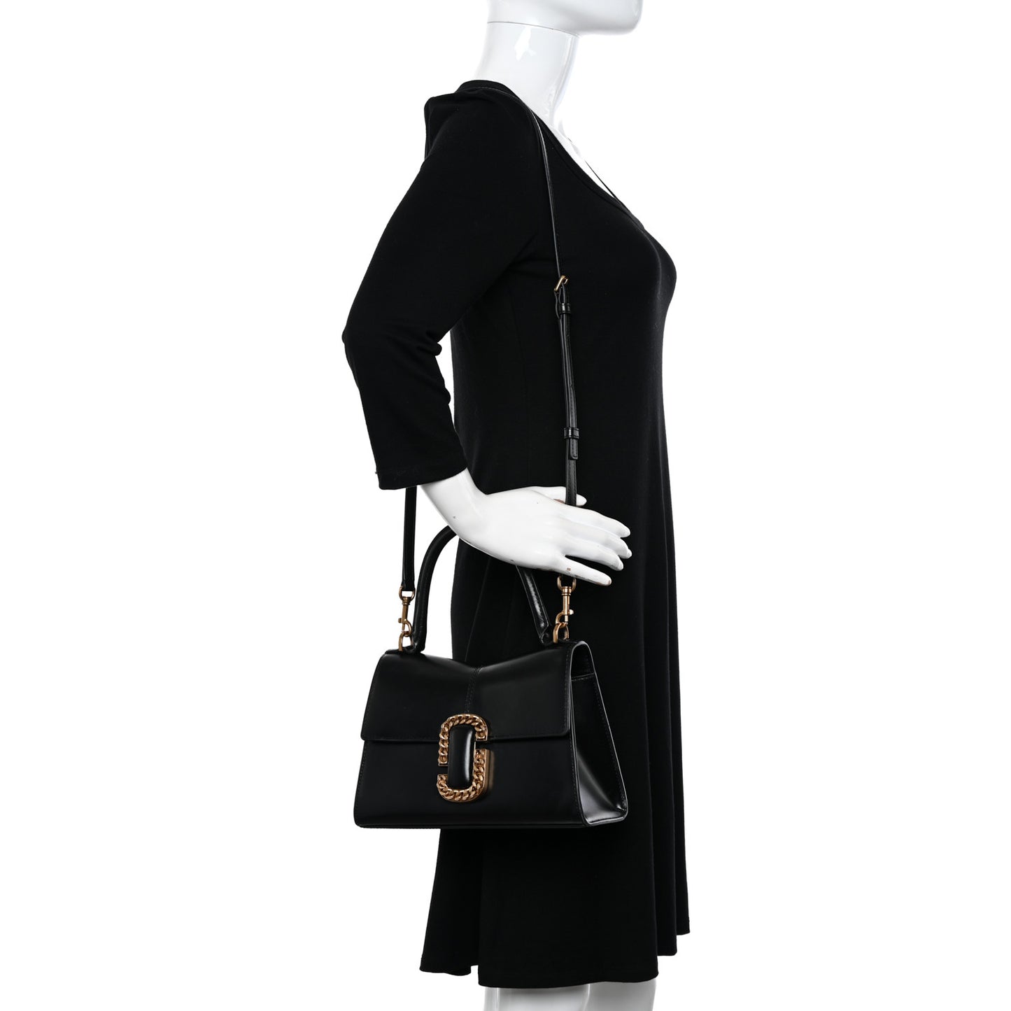Calfskin St. Marc Shoulder Bag Black