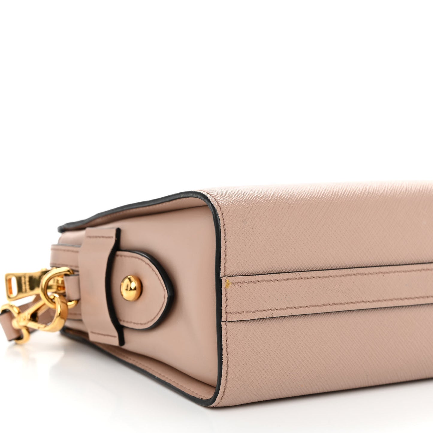 Saffiano City Calfskin Esplanade Crossbody Bag Cipria