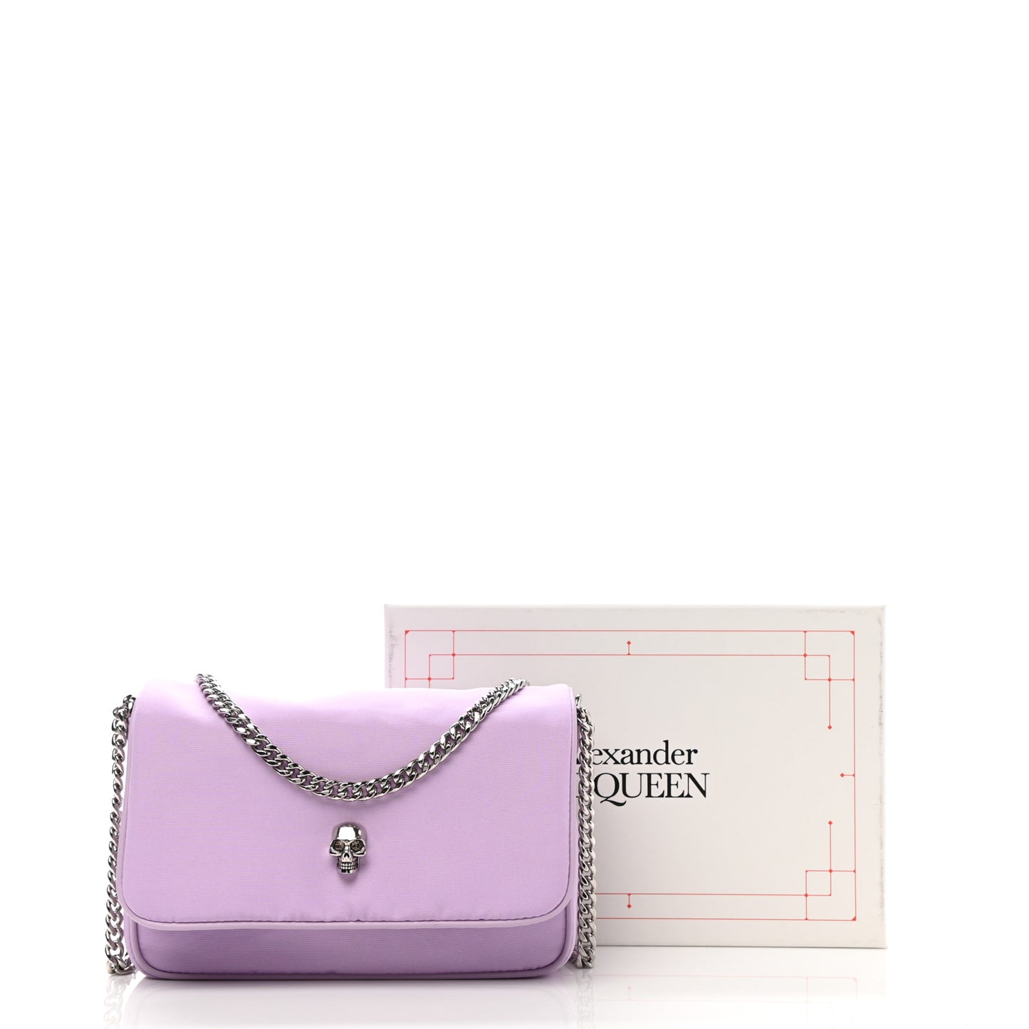 Nylon Skull Camera Crossbody Bag Lilac