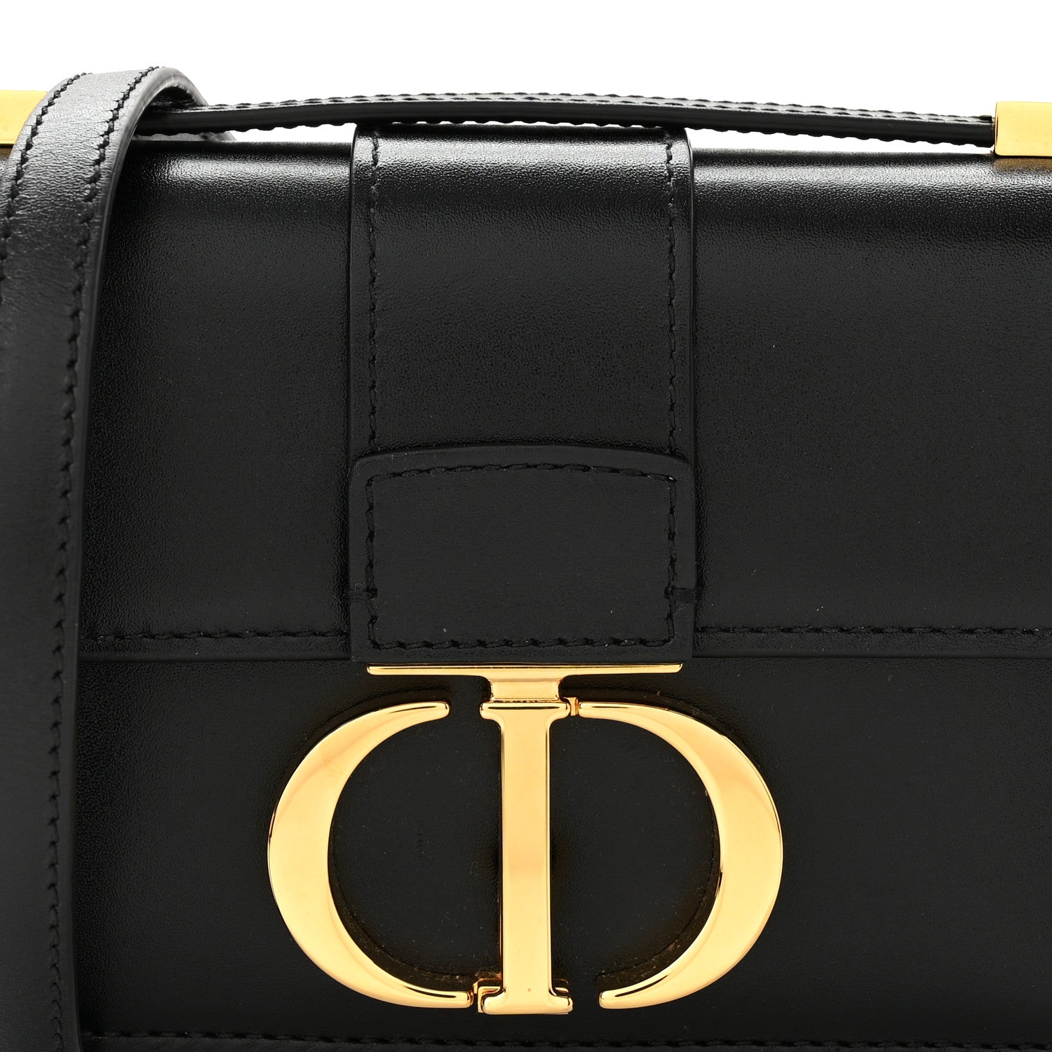Christian Dior Smooth Calfskin Micro 30 Montaigne Flap Bag Black 8 of 10