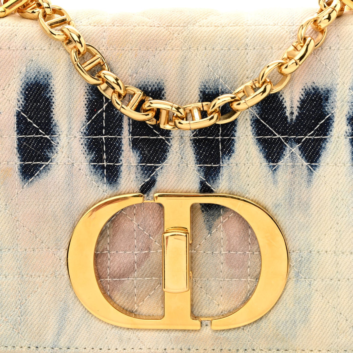Denim Tie Dye Cannage Small Caro Bag Multicolor