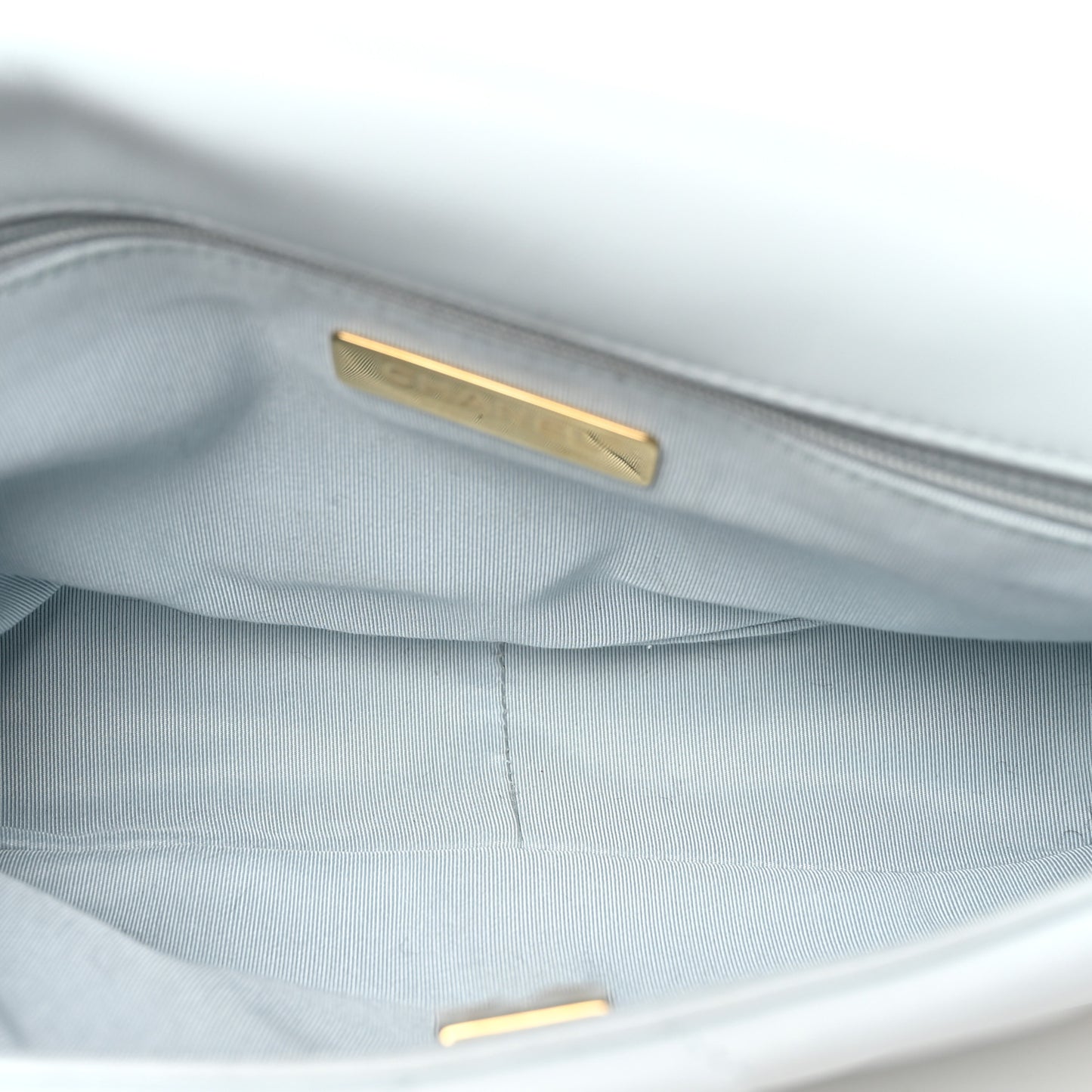 Lambskin Quilted Medium Chanel 19 Flap Light Blue