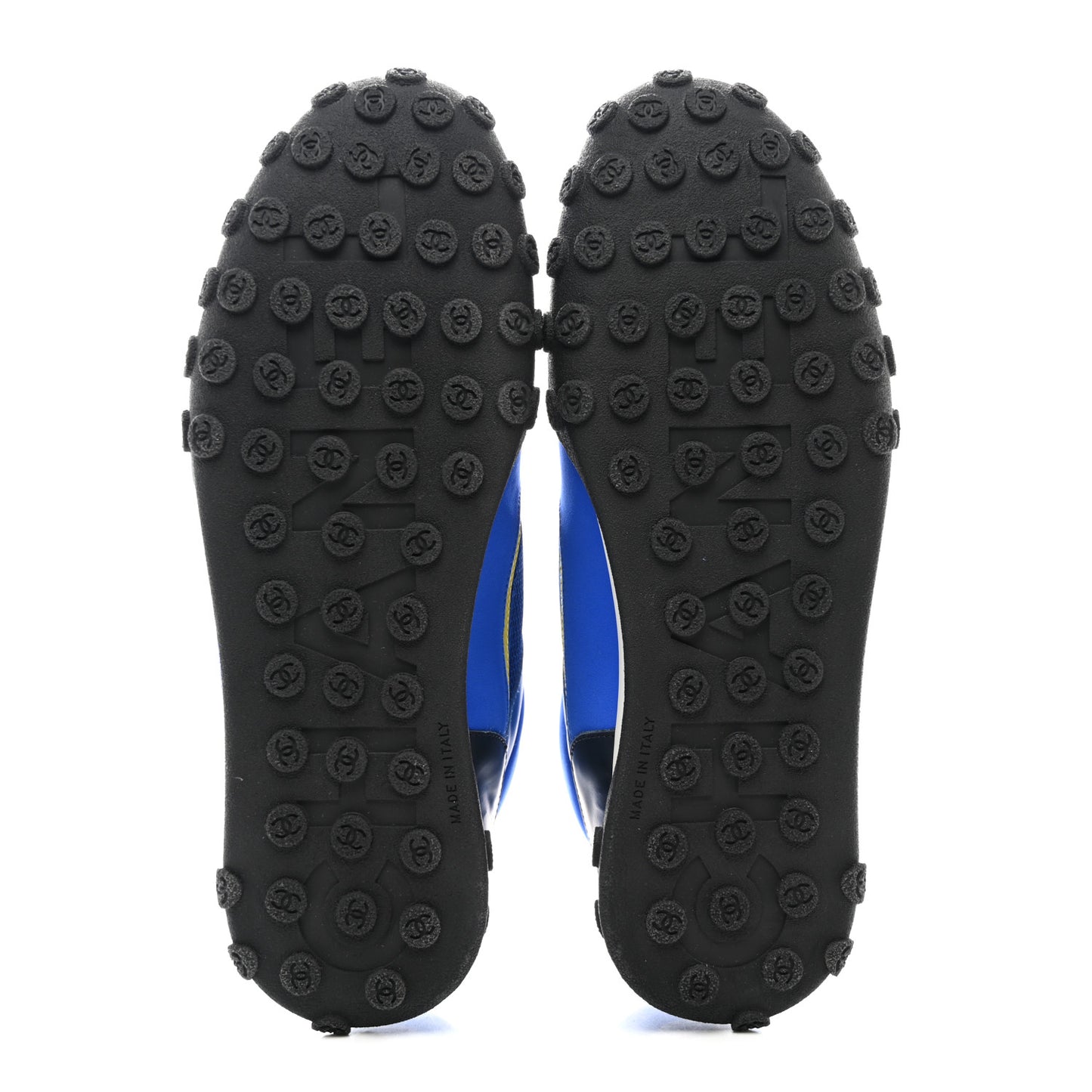 Mesh Lycra Calfskin Womens High Top Sneakers 42 Royal Blue