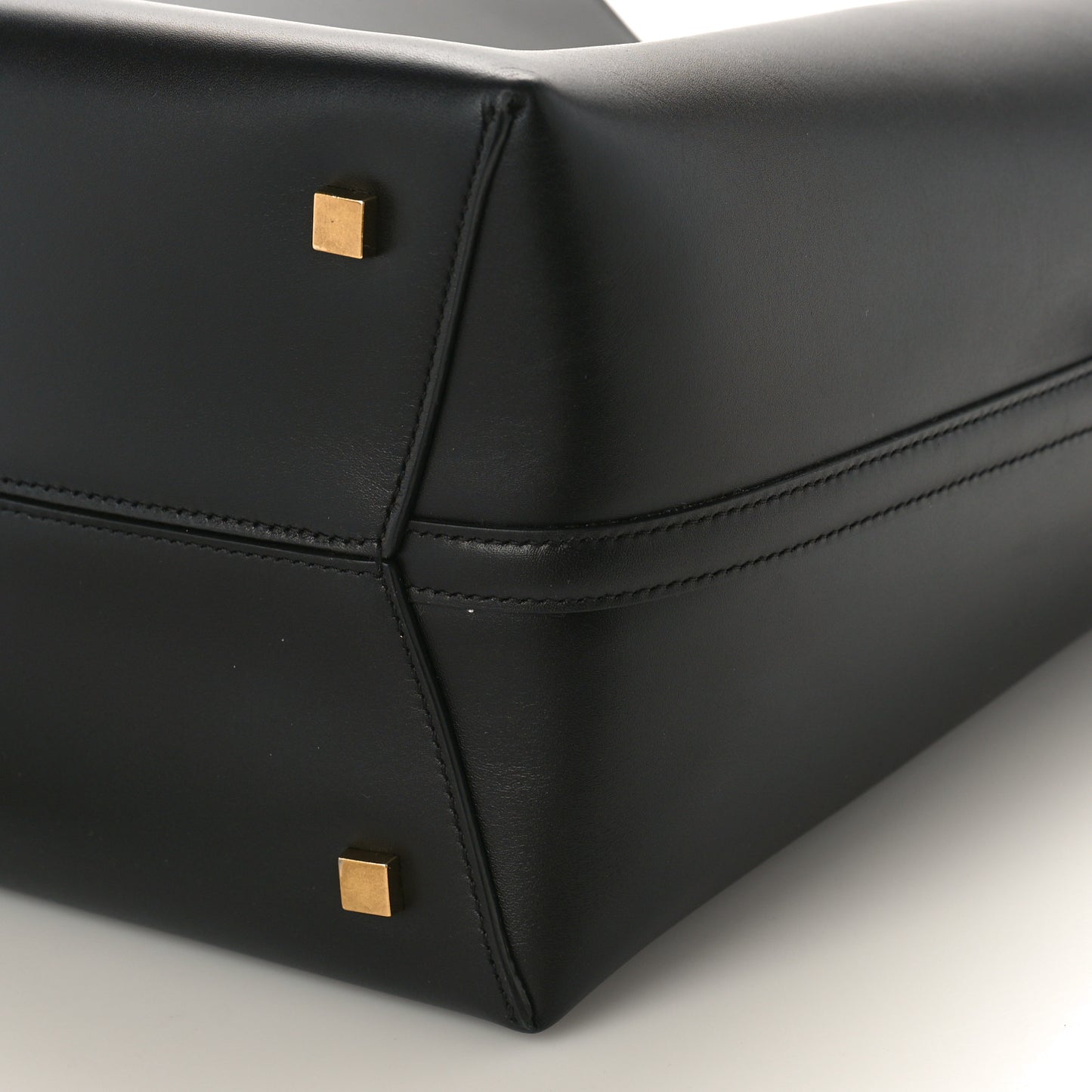 Smooth Shiny Calfskin Monogram Le 37 Bucket Bag Black