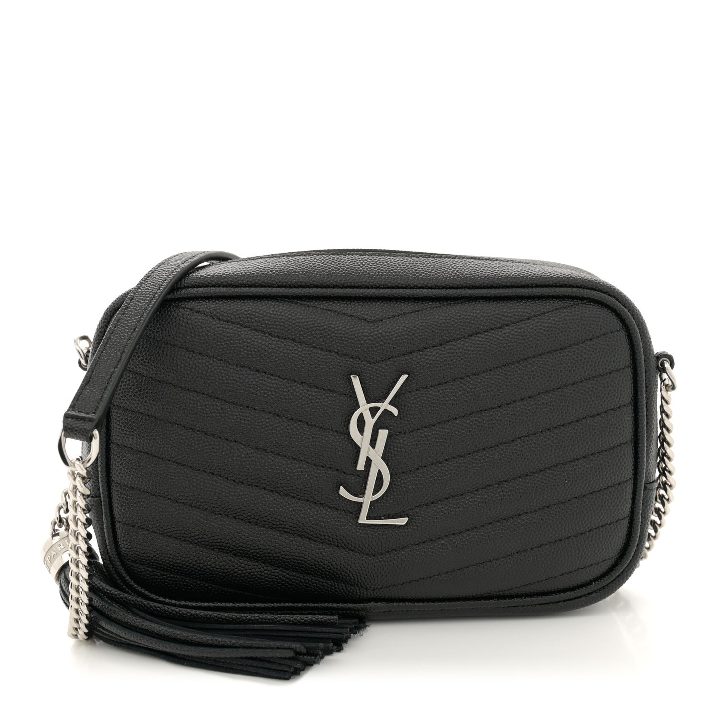 Grain De Poudre Matelasse Monogram Mini Lou Camera Bag Black
