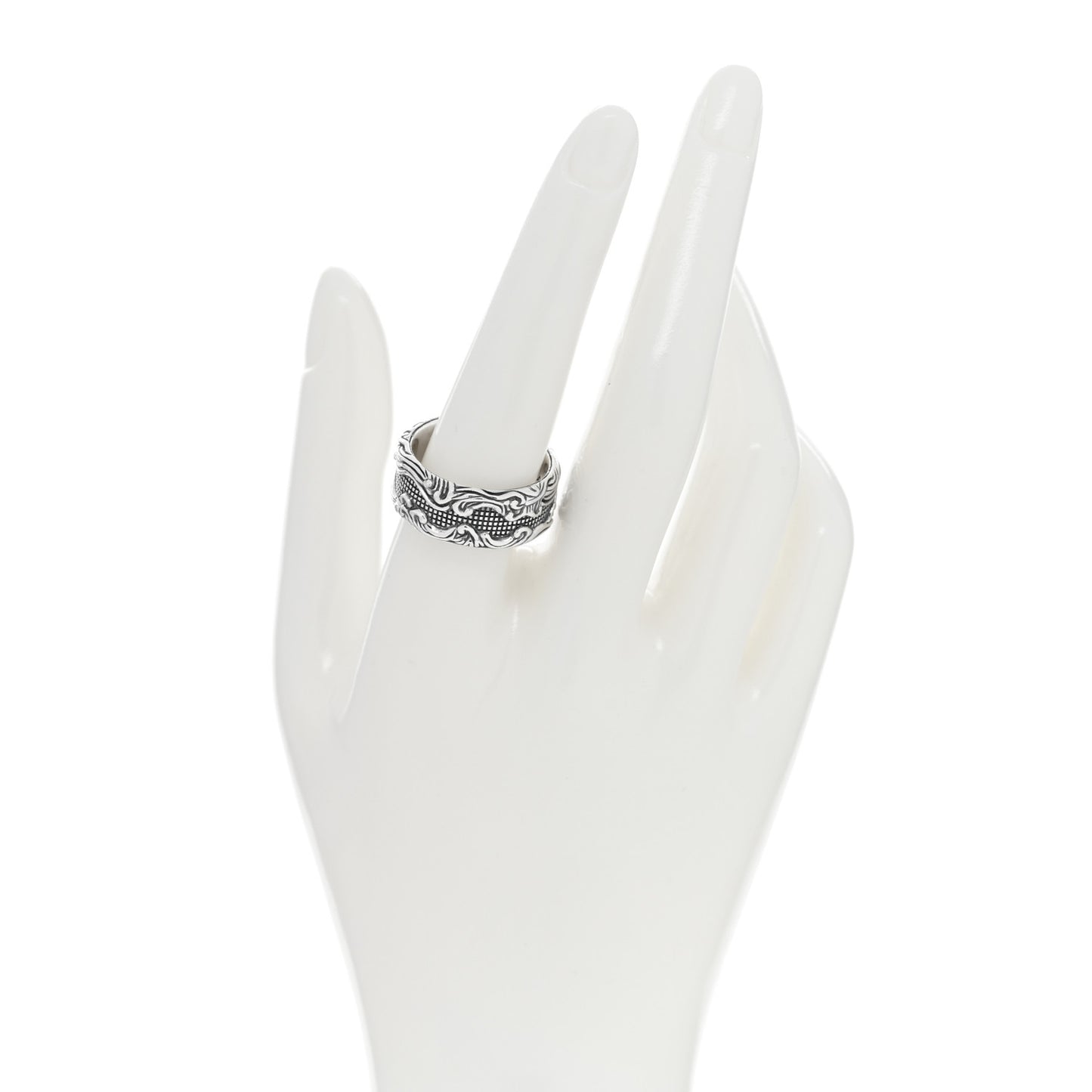 Sterling Silver Waves Band Ring 60 9