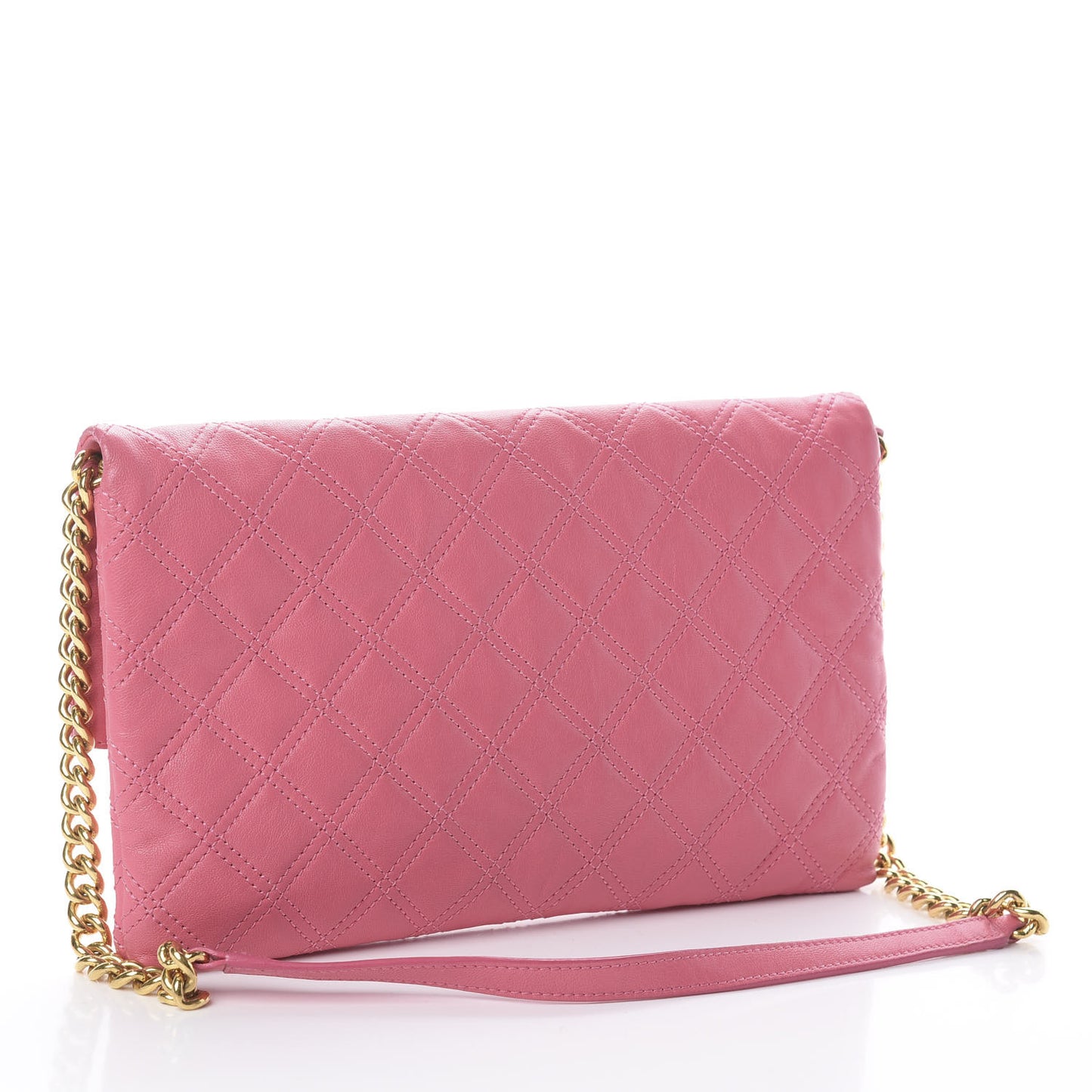 Lambskin Quilted The Single Crossbody Pink