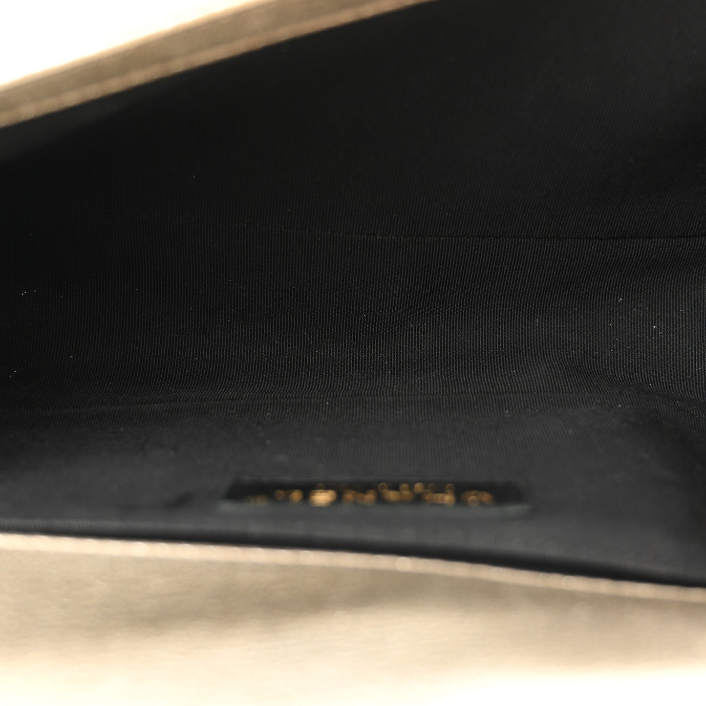 Metallic Goatskin Calfskin Medium Boy Flap Gold Black