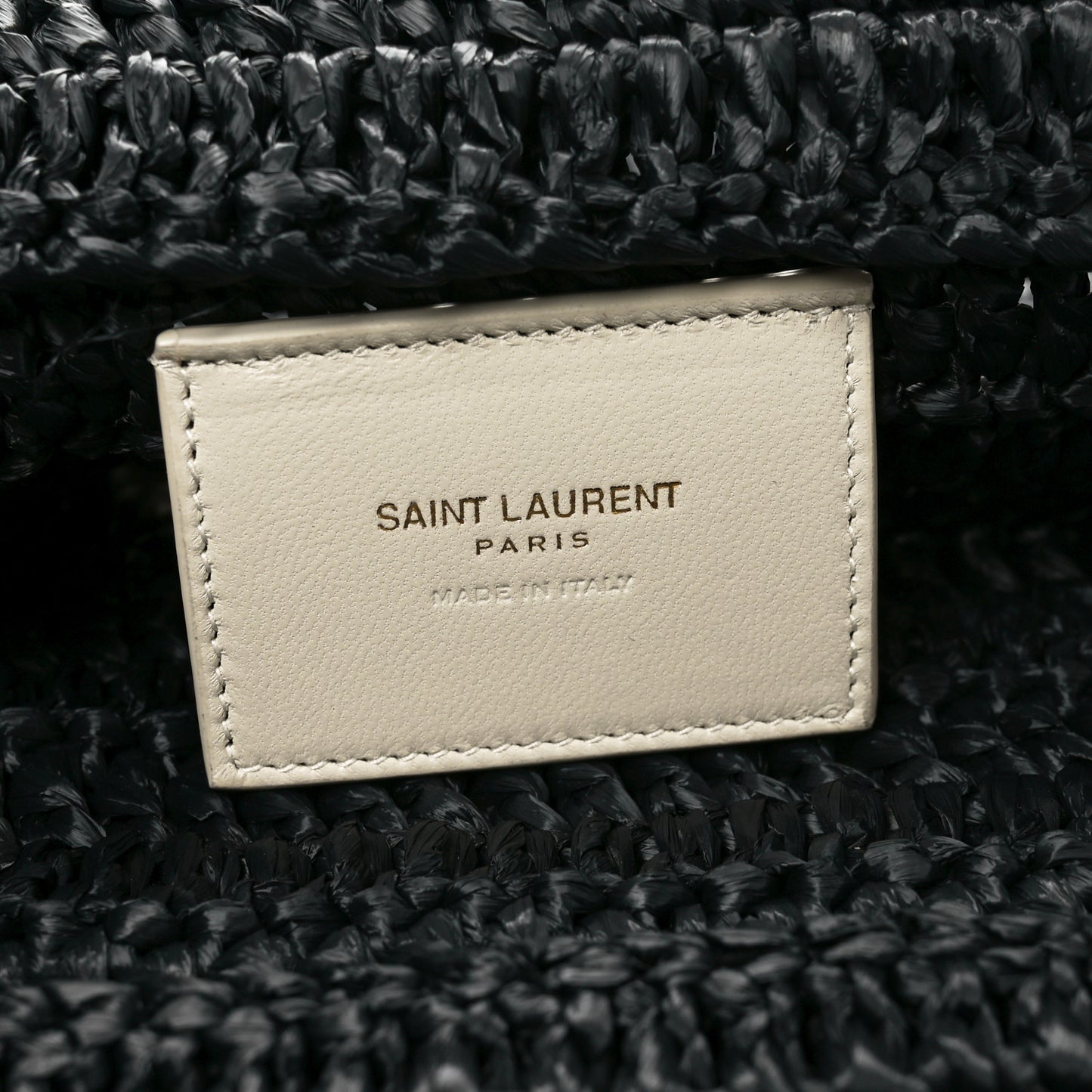 Raffia Rive Gauche Tote Black