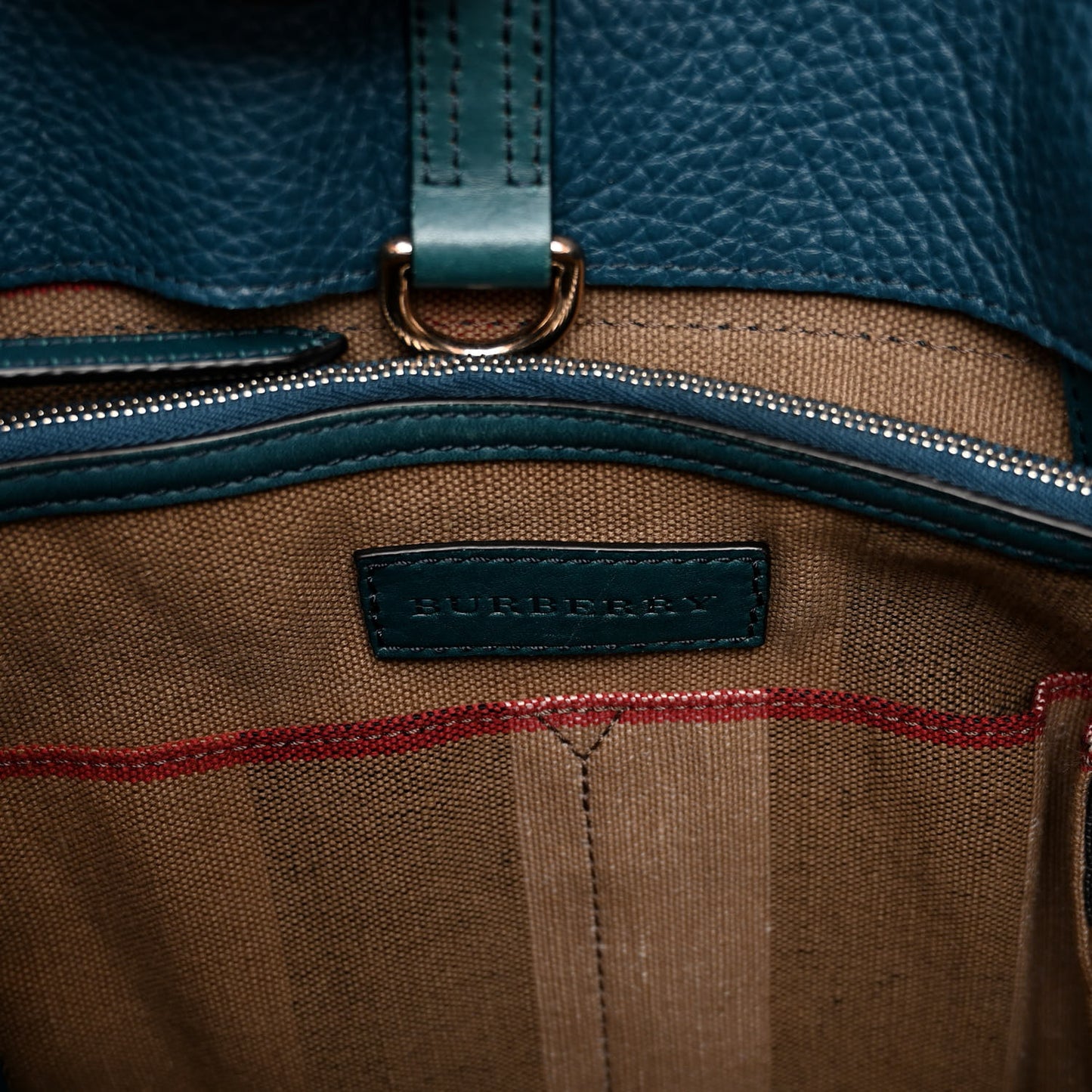 Grainy Calfskin Canvas Mega Check Medium Ashby Tassel Hobo Blue