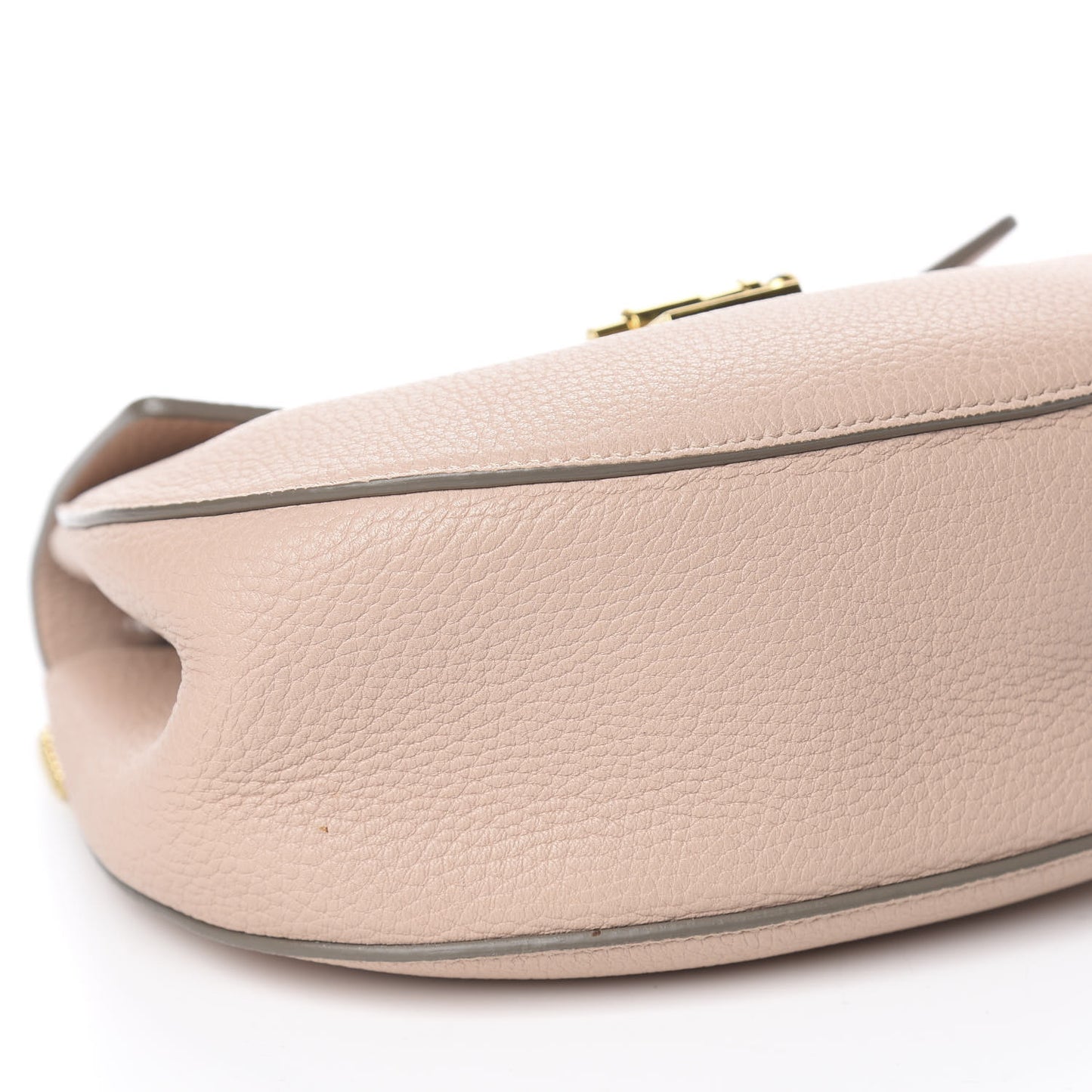 Grained Lambskin Drew Shoulder Bag Cement Pink