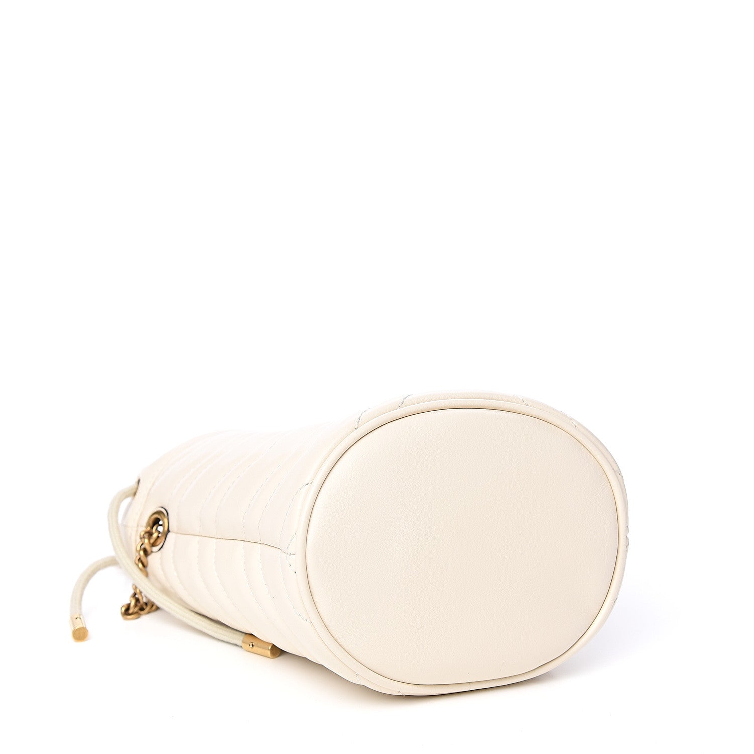 Gucci Calfskin Matelasse Mini GG Marmont 2.0 Bucket Bag White 3 of 10