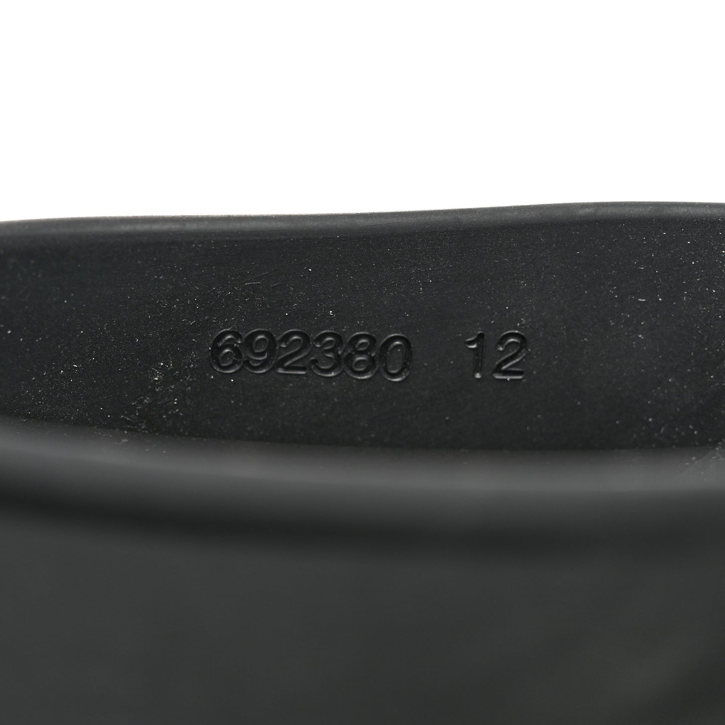 Soft Rubber Mens Interlocking G Platform 42mm Slide Sandals 12 Black