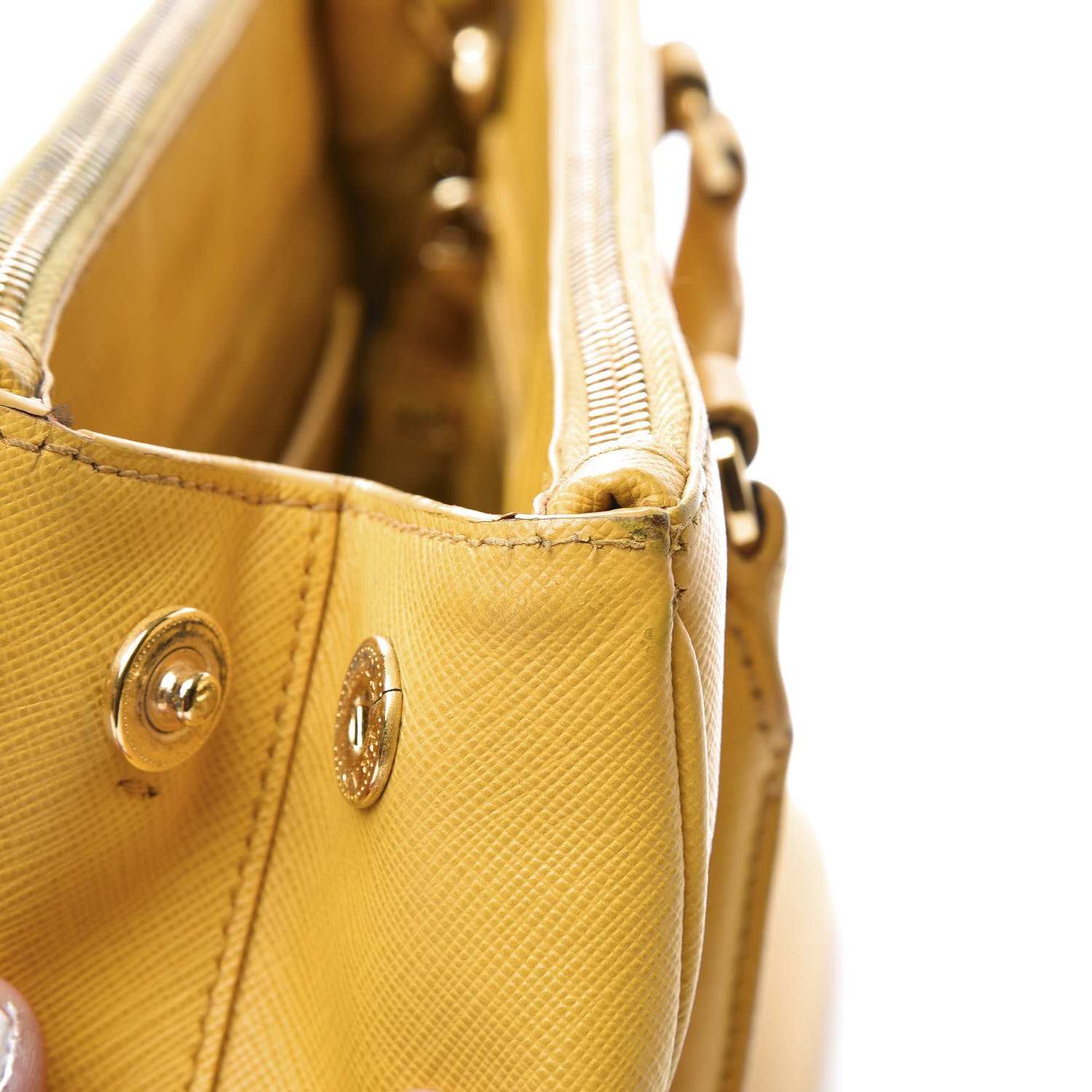 Prada Saffiano Small Galleria Double Zip Tote Mimosa 12 of 17