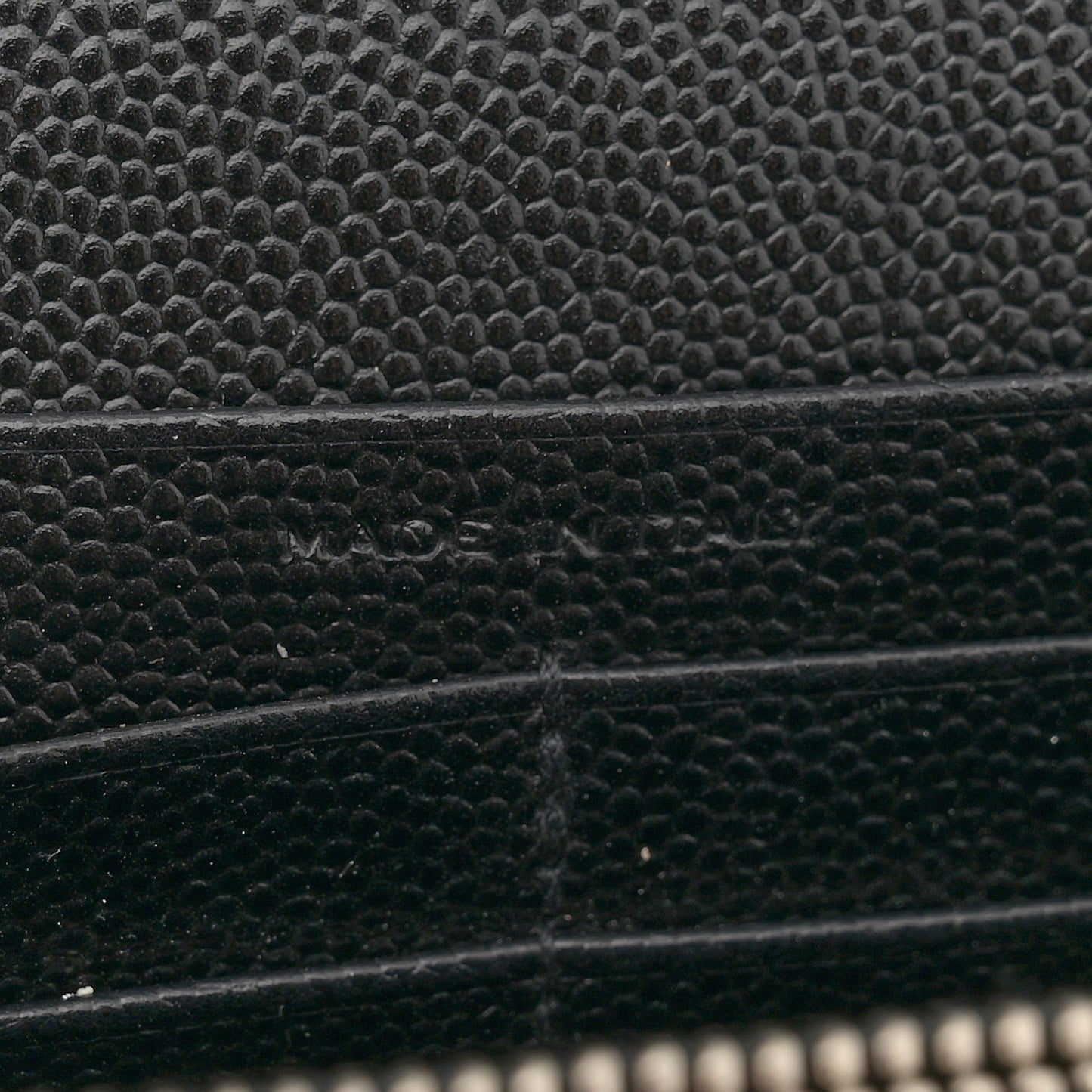 Grain De Poudre Matelasse Chevron Monogram Chain Wallet Black