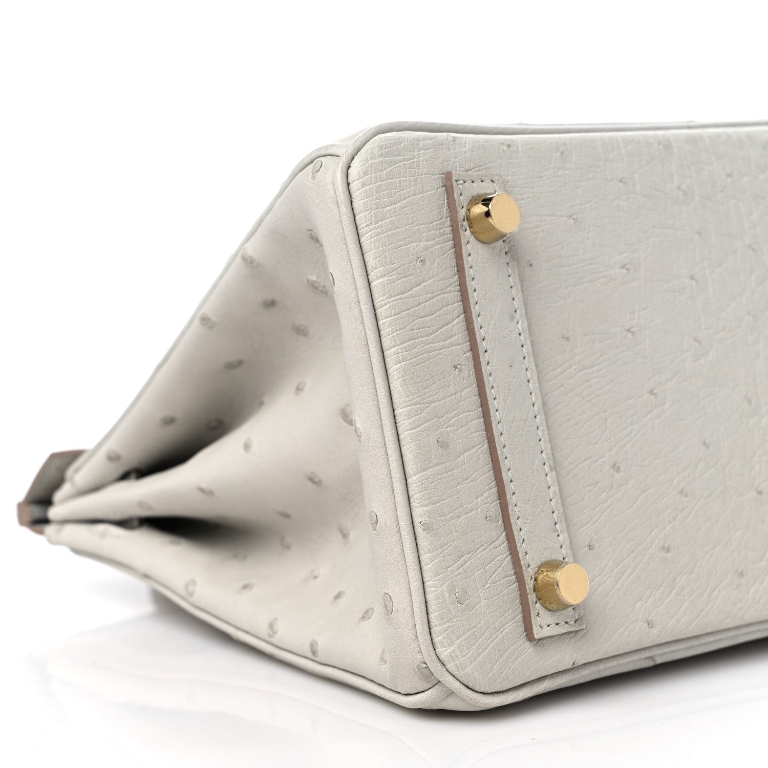 Hermes Ostrich Birkin 25 Gris Perle 8 of 10