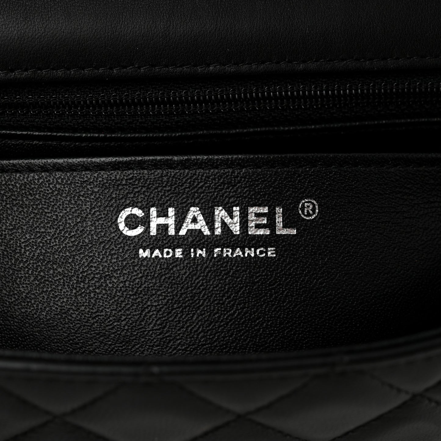 Lambskin Quilted Mini Rectangular Flap Black