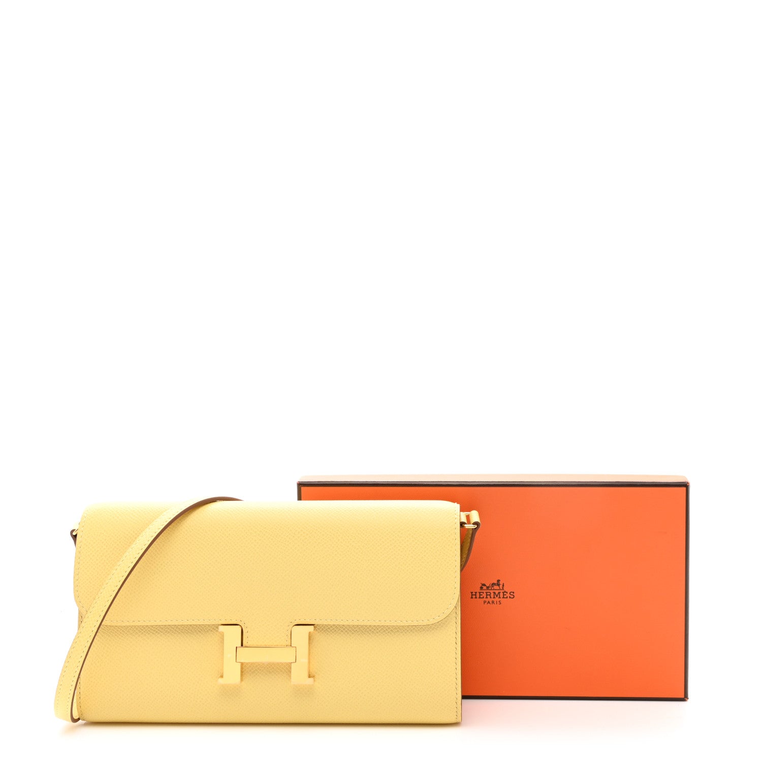 Hermes Epsom Constance Long Wallet To Go Wallet Jaune Poussin 11 of 11