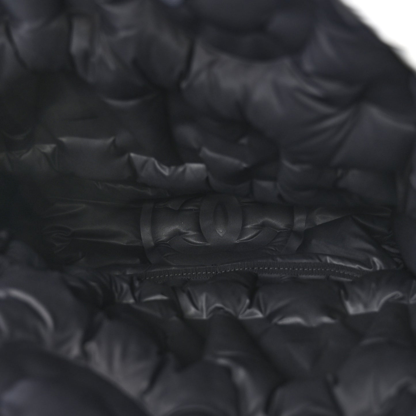 Nylon Embossed Small Doudoune Backpack Silver