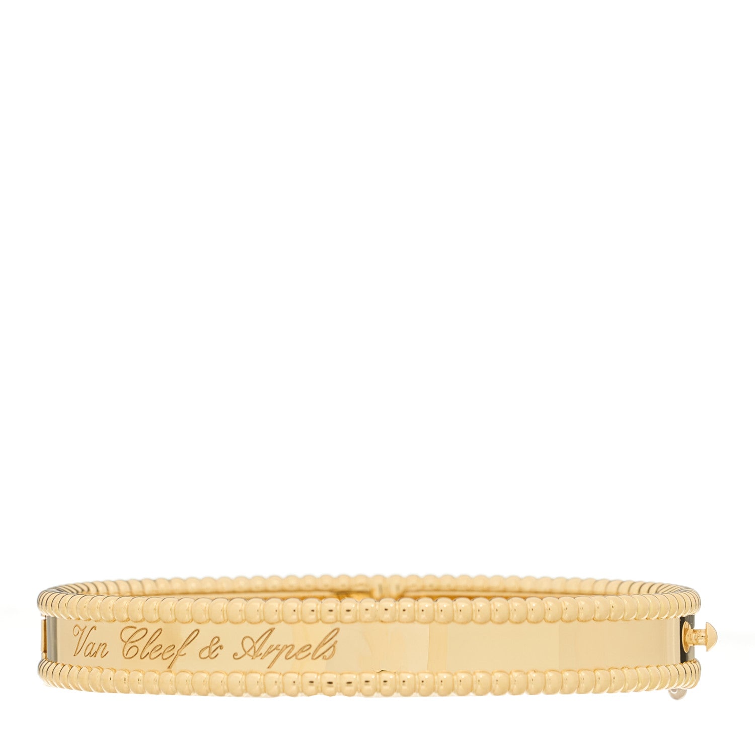 Van Cleef & Arpels 18K Yellow Gold Perlee Signature Bangle