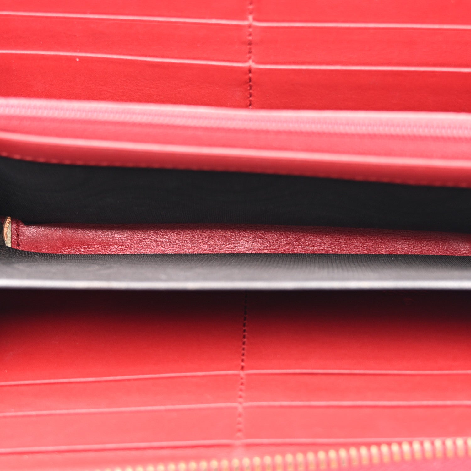 Gucci Calfskin Matelasse GG Marmont Zip Around Wallet Hibiscus Red 5 of 12