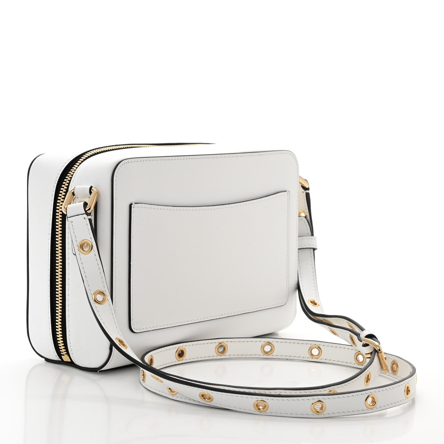 Calfskin 3.5 Camera Crossbody Bag White